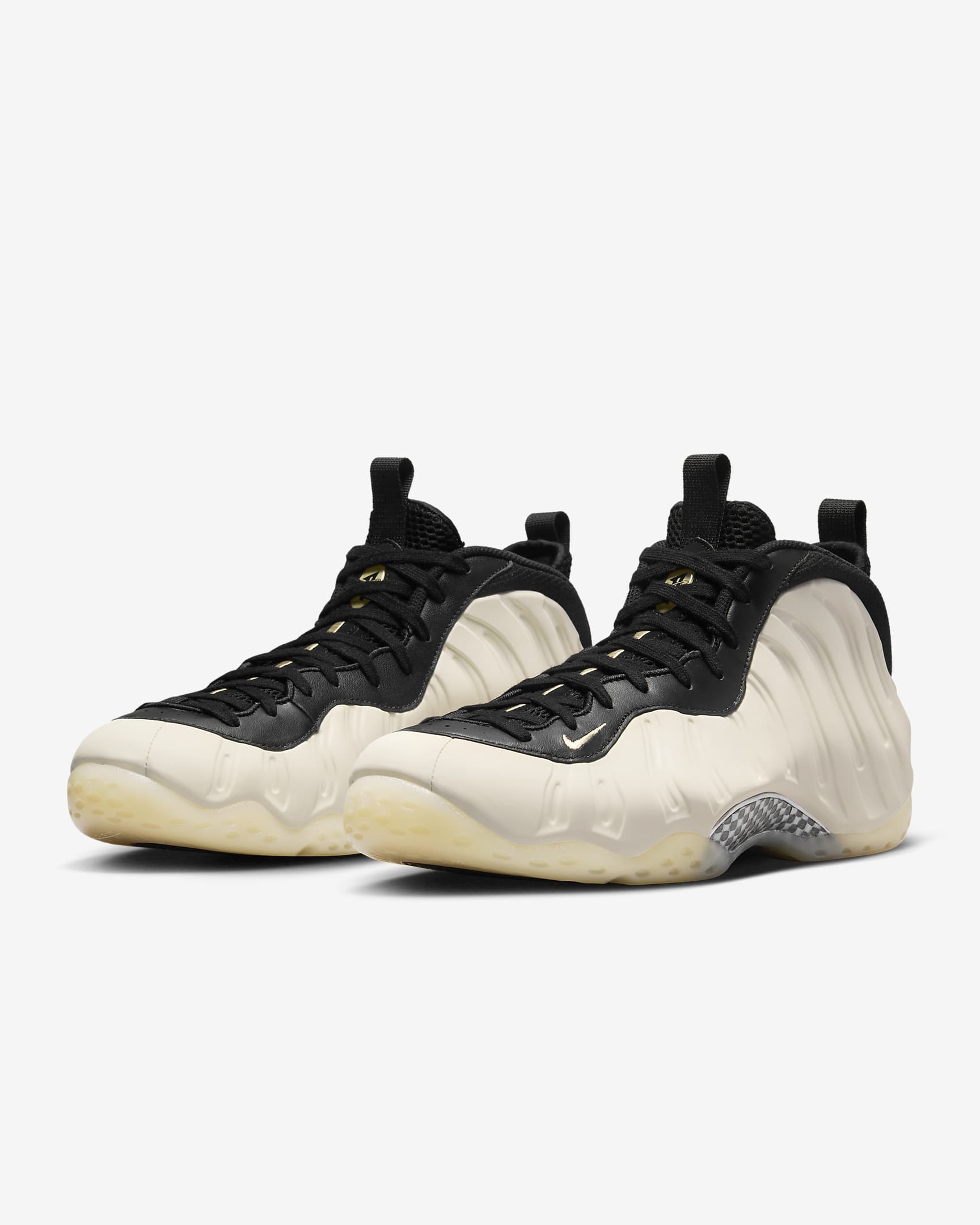 Sko Nike Air Foamposite One för män - Svart/Light Orewood Brown/Chrome/Team Gold