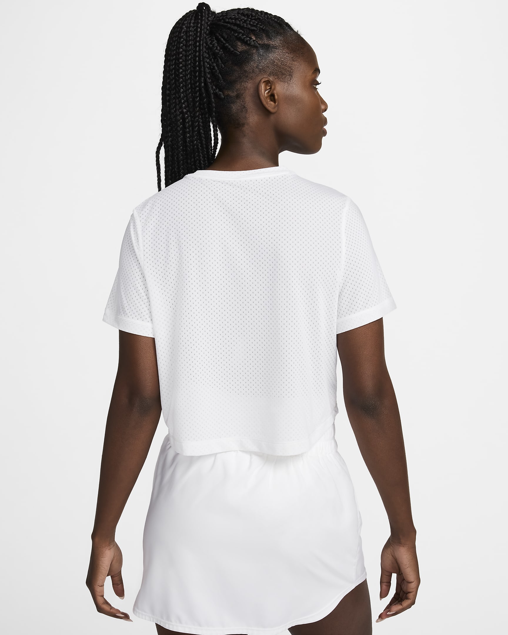 Haut à manches courtes Dri-FIT Nike One Classic Breathe pour femme - Blanc/Noir