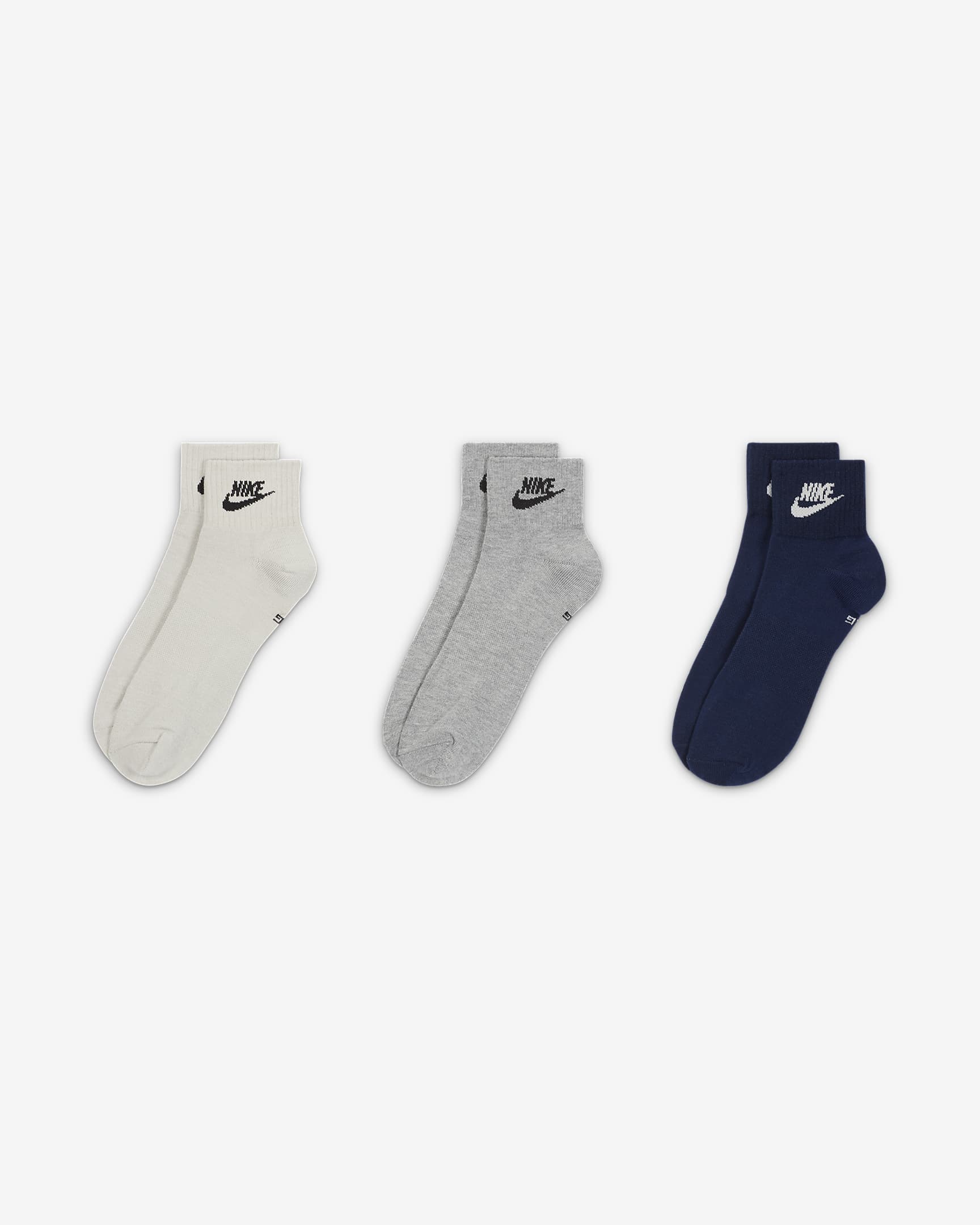 Nike Everyday Essential Ankle Socks (3 Pairs) - Multi-Colour