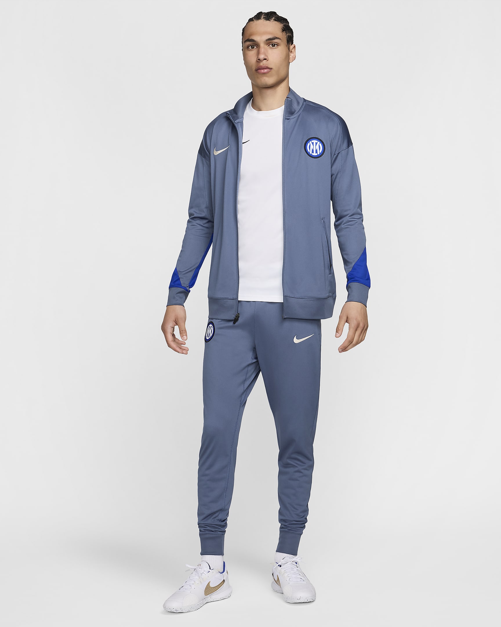 Stickad fotbollstracksuit Inter Milan Strike Nike Dri-FIT för män - Diffused Blue/Lyon Blue/Sanddrift