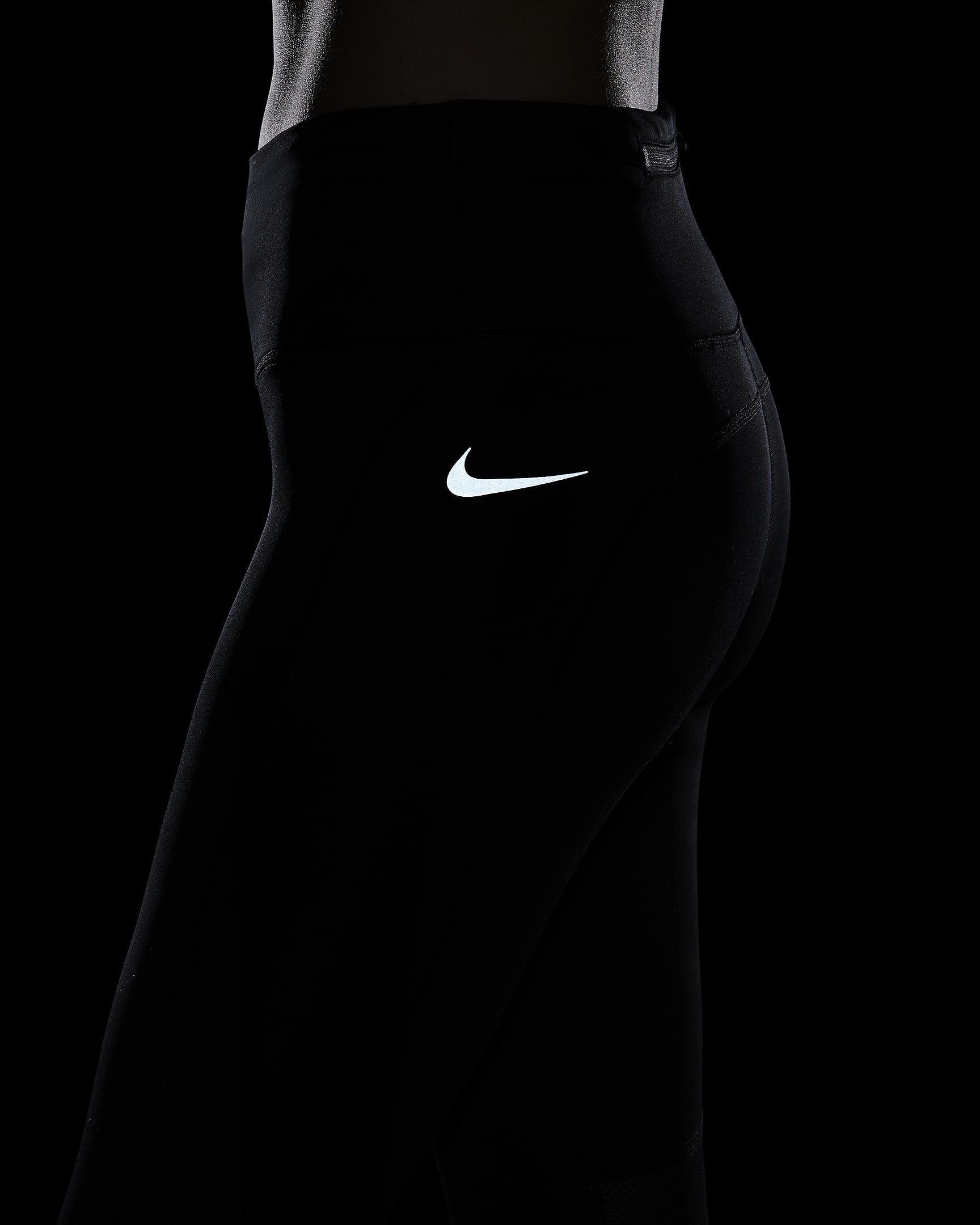 Nike Fast Women's Mid-Rise Crop Running Leggings - Black