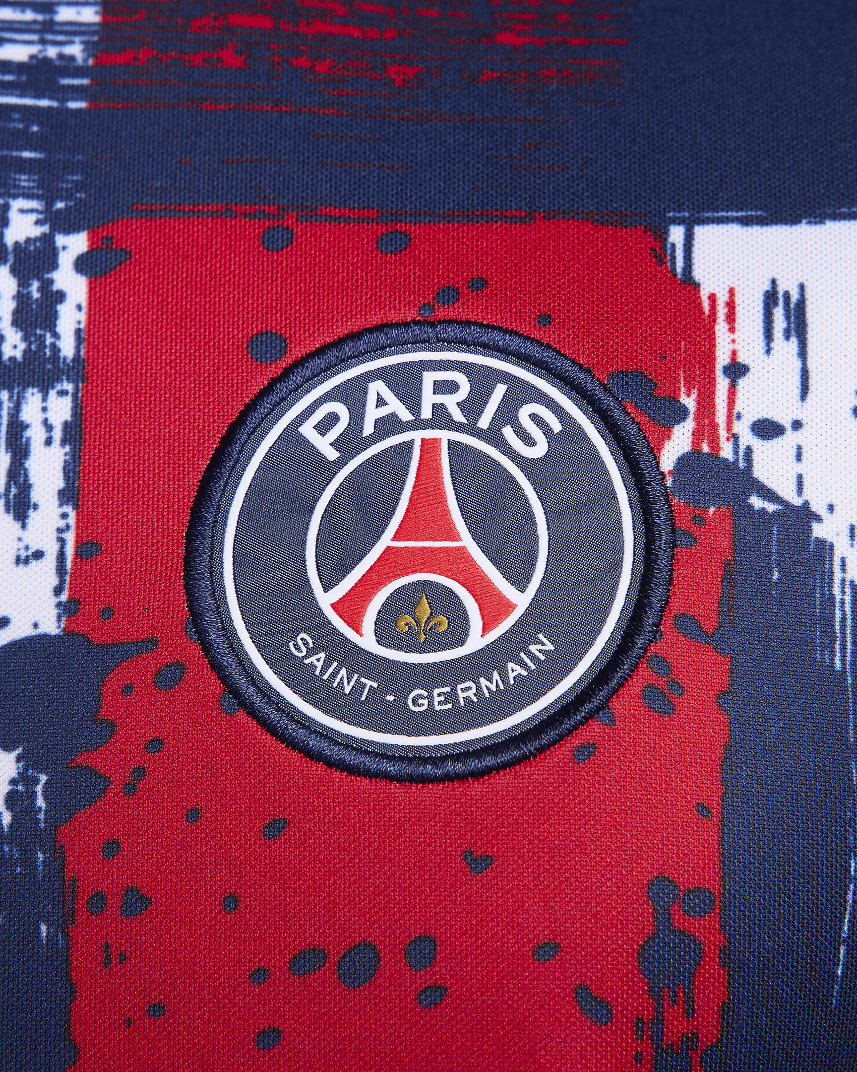 Paris Saint-Germain Academy Pro Home Men's Nike Dri-FIT Football Pre-Match Short-Sleeve Top - Midnight Navy/University Red/White/University Red