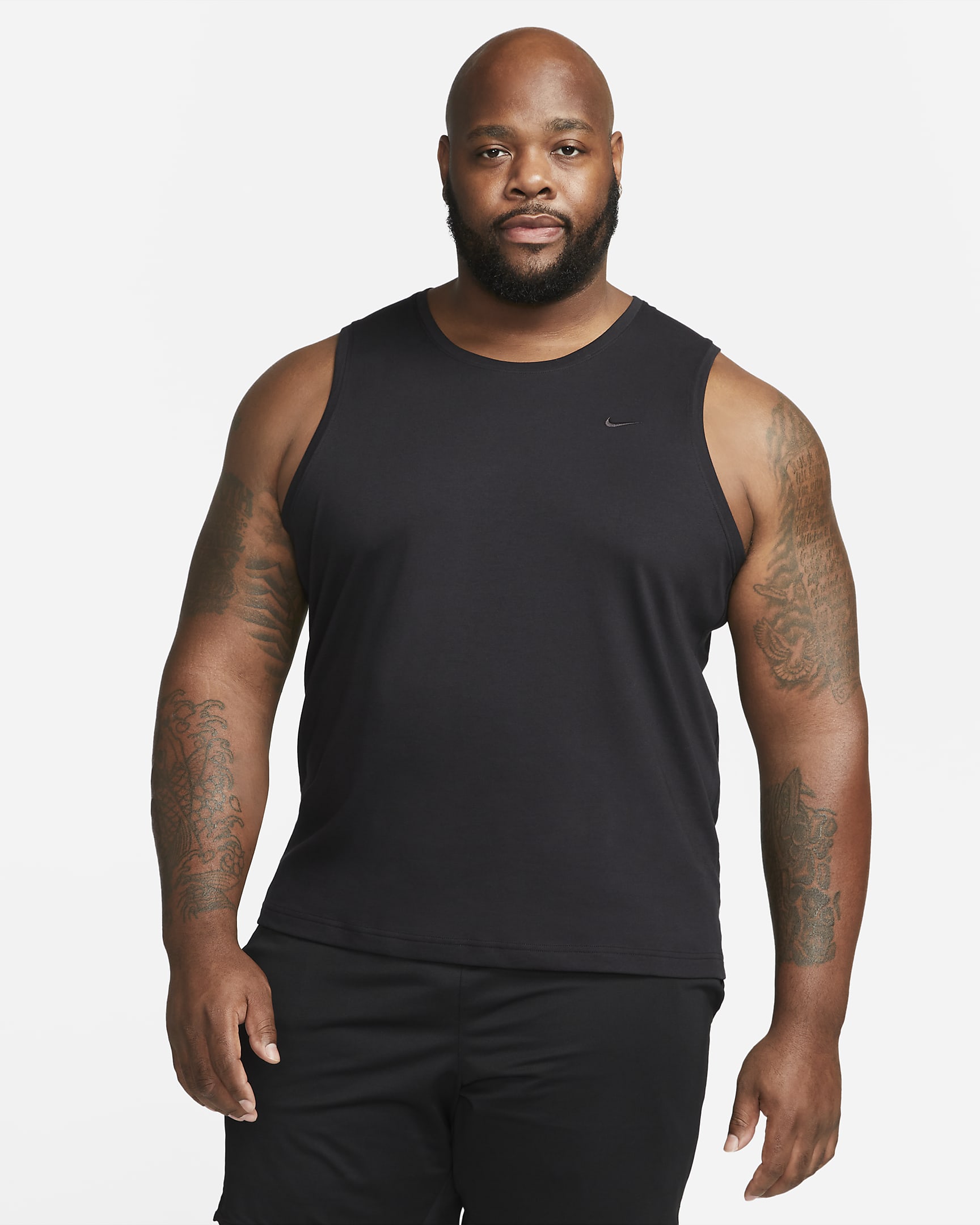 Alsidig Nike Primary-Dri-FIT-tanktop til mænd - sort/sort