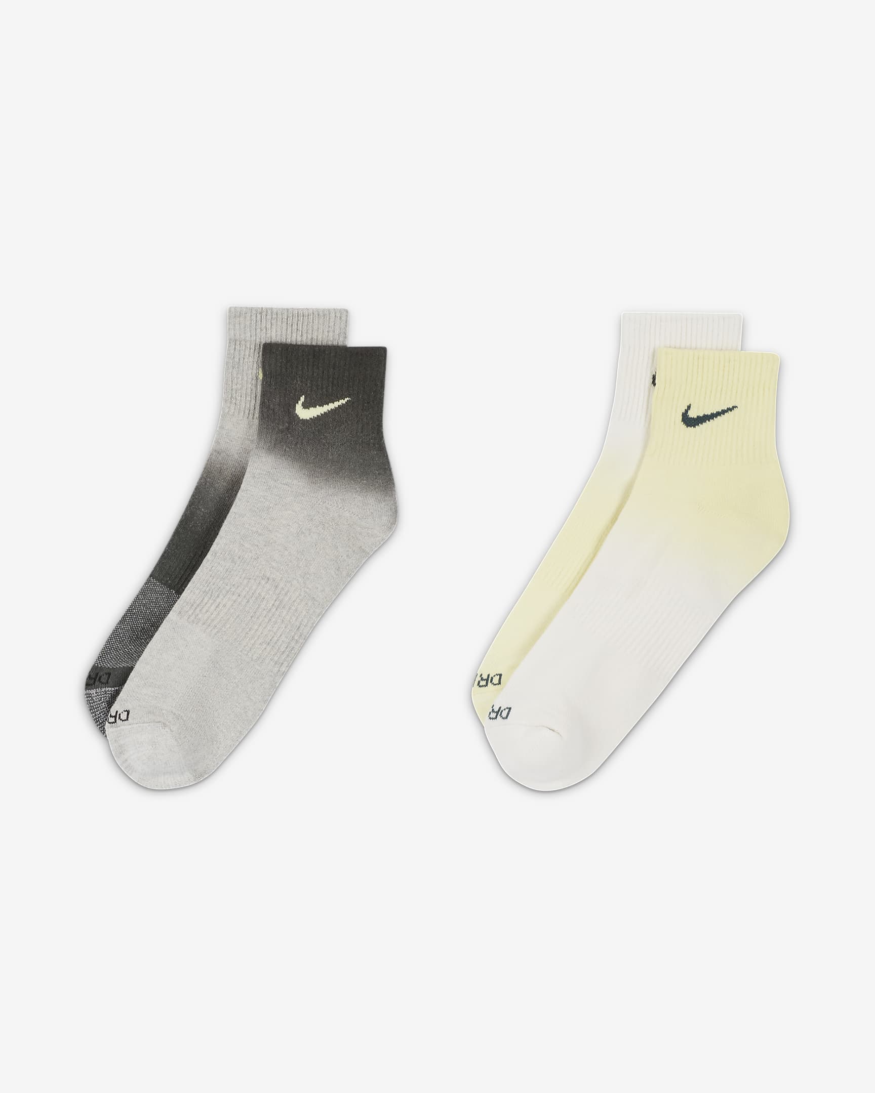 Nike Everyday Plus Yastıklamalı Bilek Çorapları (2 Çift) - Multi-Color