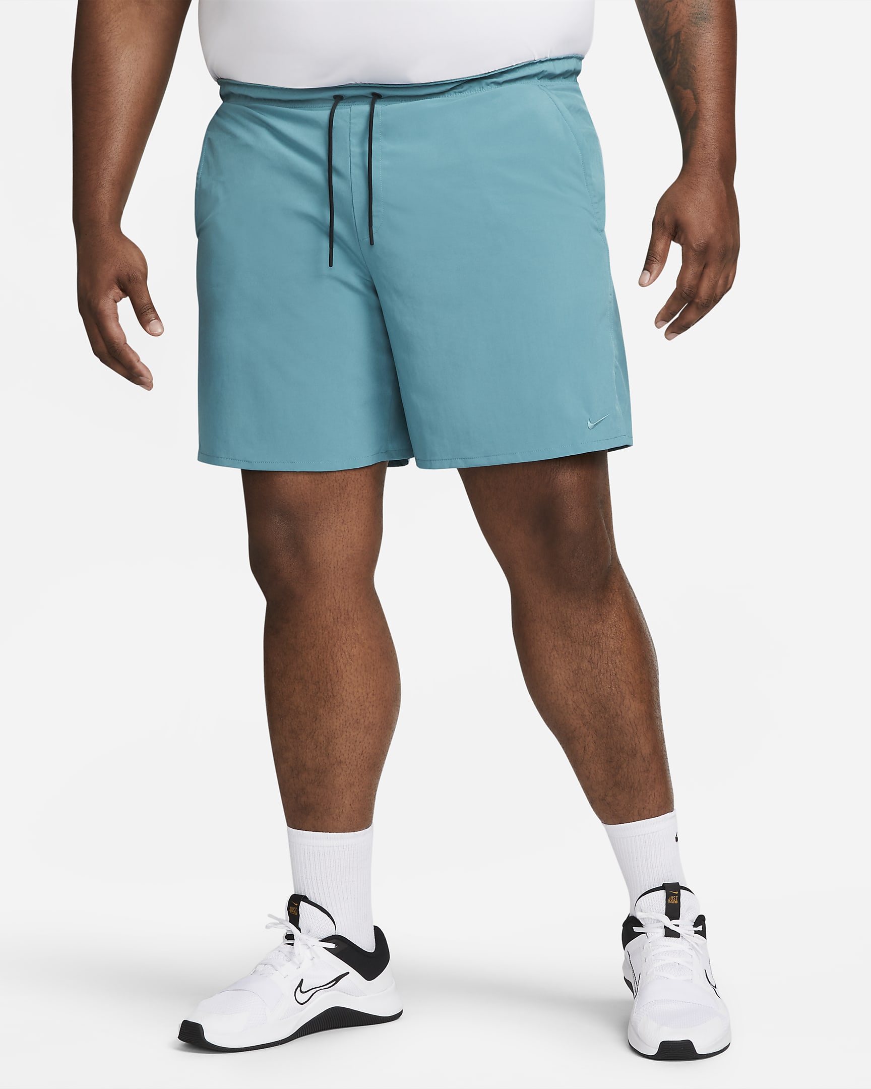 Nike Unlimited vielseitige Dri-FIT Herrenshorts ohne Futter (ca. 18 cm) - Mineral Teal/Schwarz/Mineral Teal