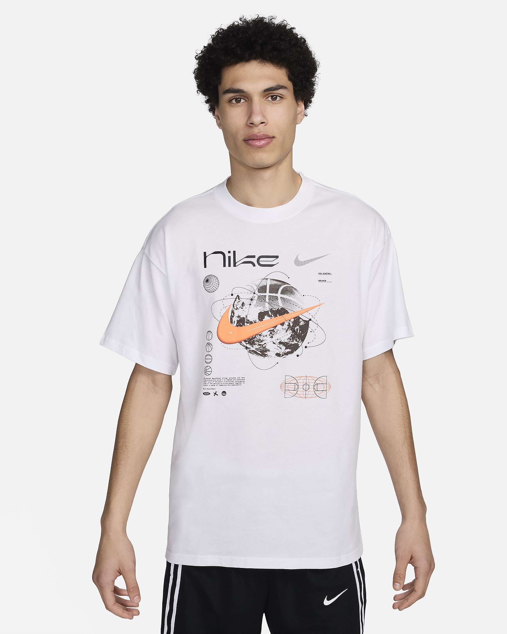 Nike Men's Max90 Basketball T-Shirt - White