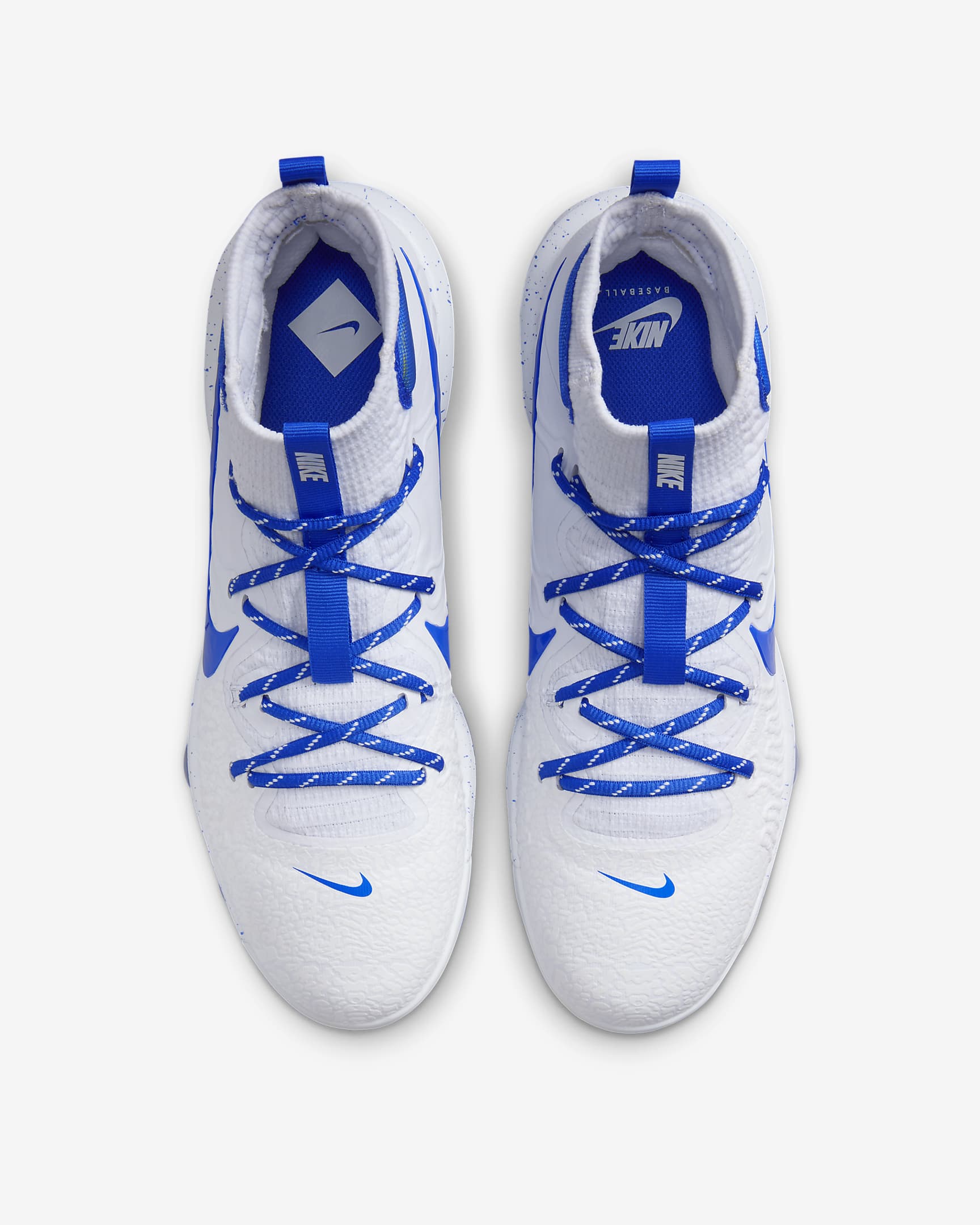 Nike Alpha Huarache NXT MCS Men's Baseball Cleats - White/Hyper Royal