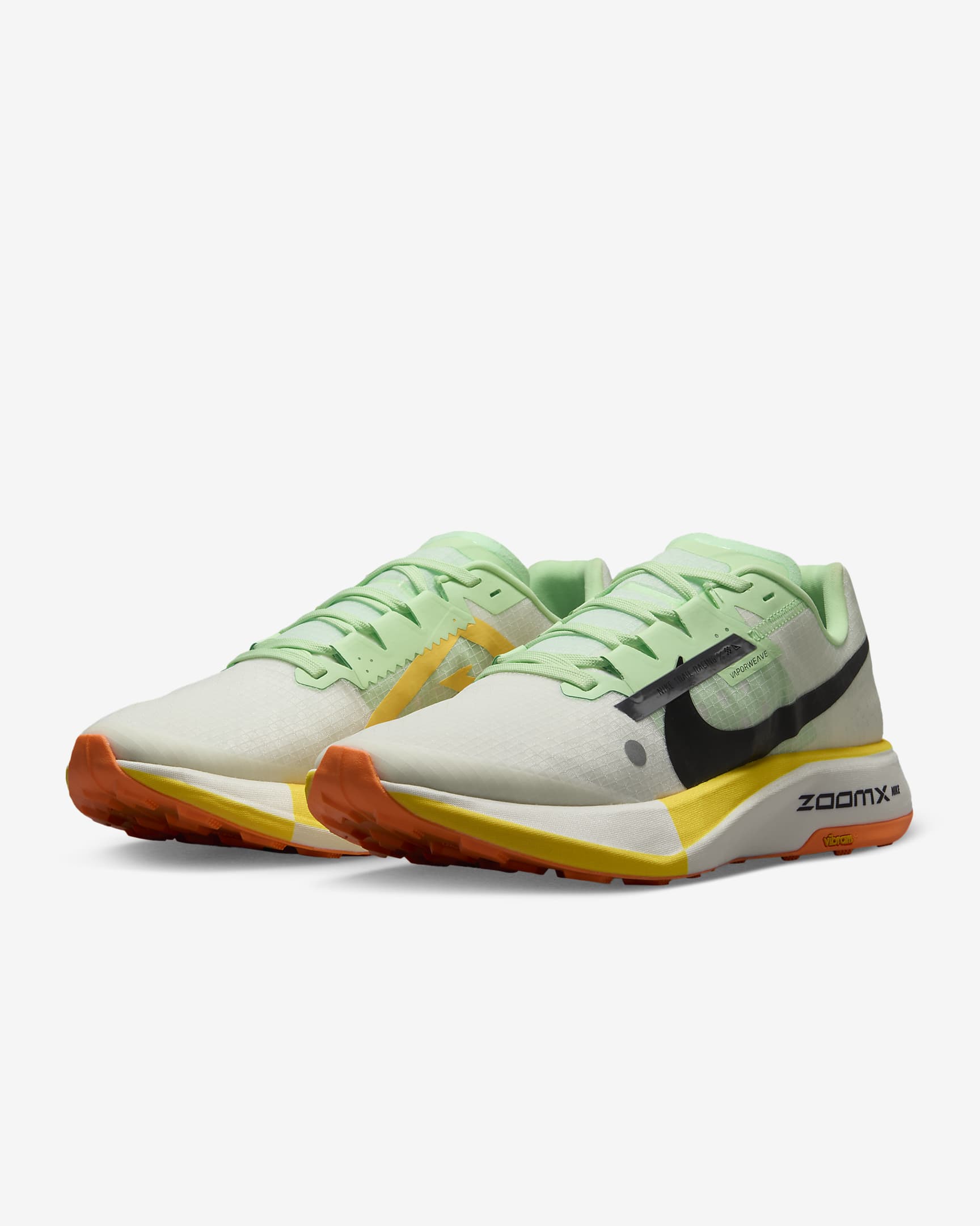 Nike Ultrafly trailracingschoenen voor heren - Summit White/Vapor Green/Laser Orange/Zwart