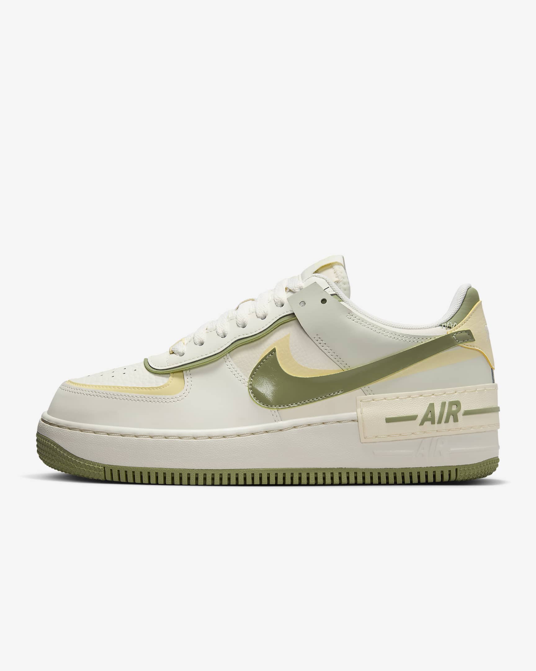 Sapatilhas Nike Air Force 1 Shadow para mulher - Sail/Alabaster/Pale Ivory/Verde Oil