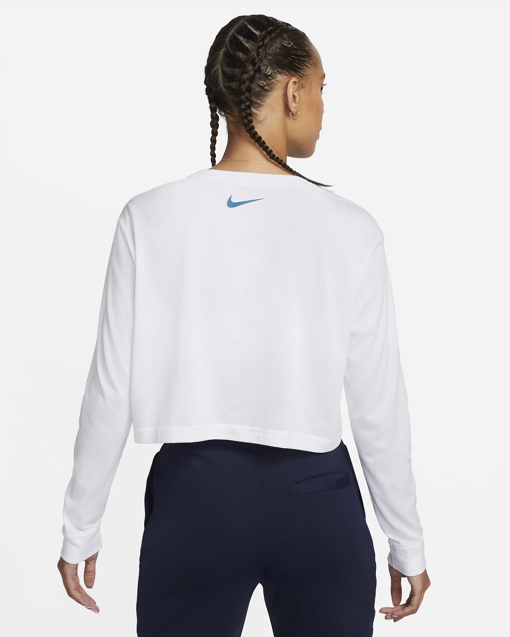 Nikecourt Dri Fit Slam Womens Long Sleeve Cropped Tennis Tee Nike Sk