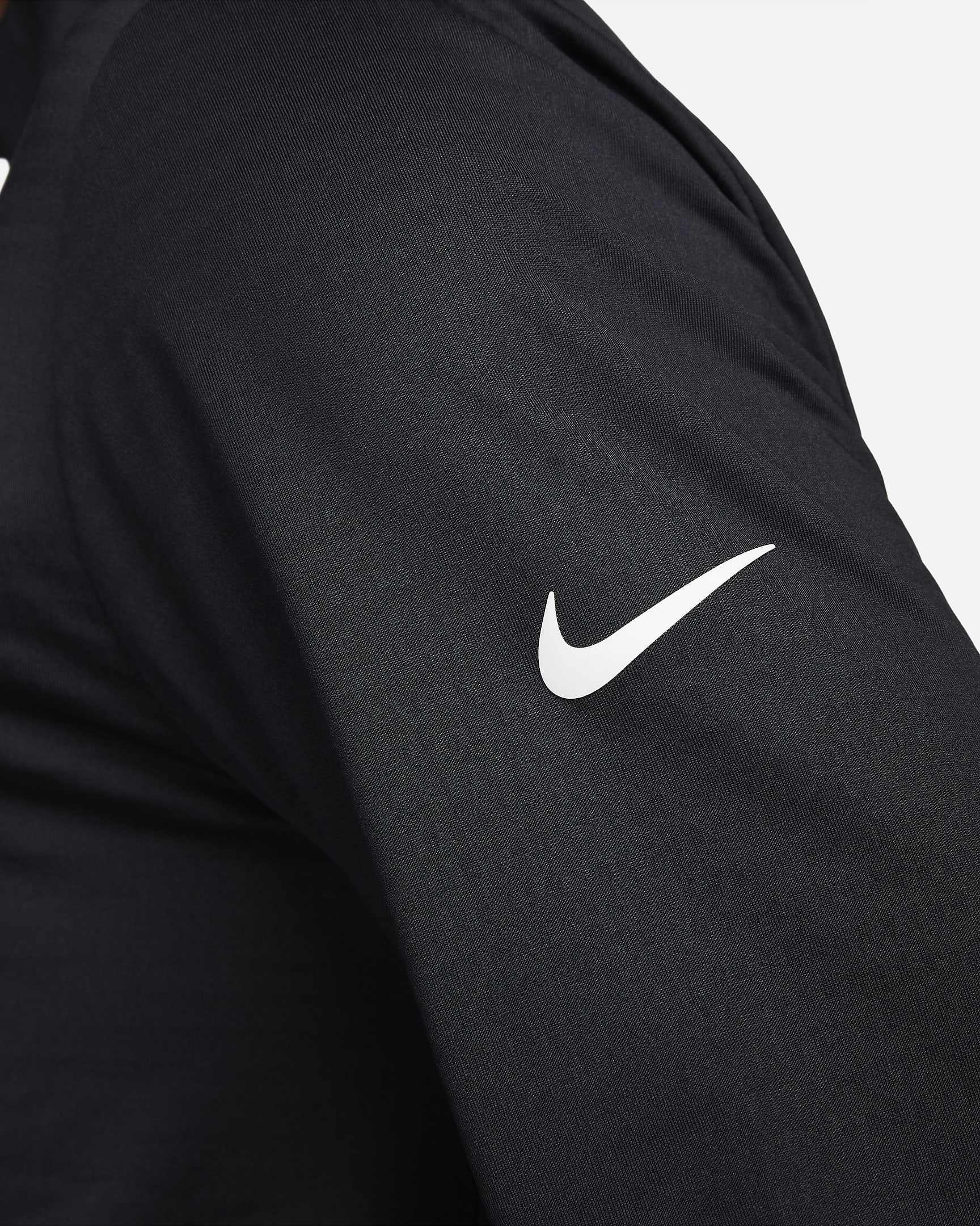 Nike Victory Dri-FIT golfoverdel med glidelås i halsen til herre - Svart/Hvit