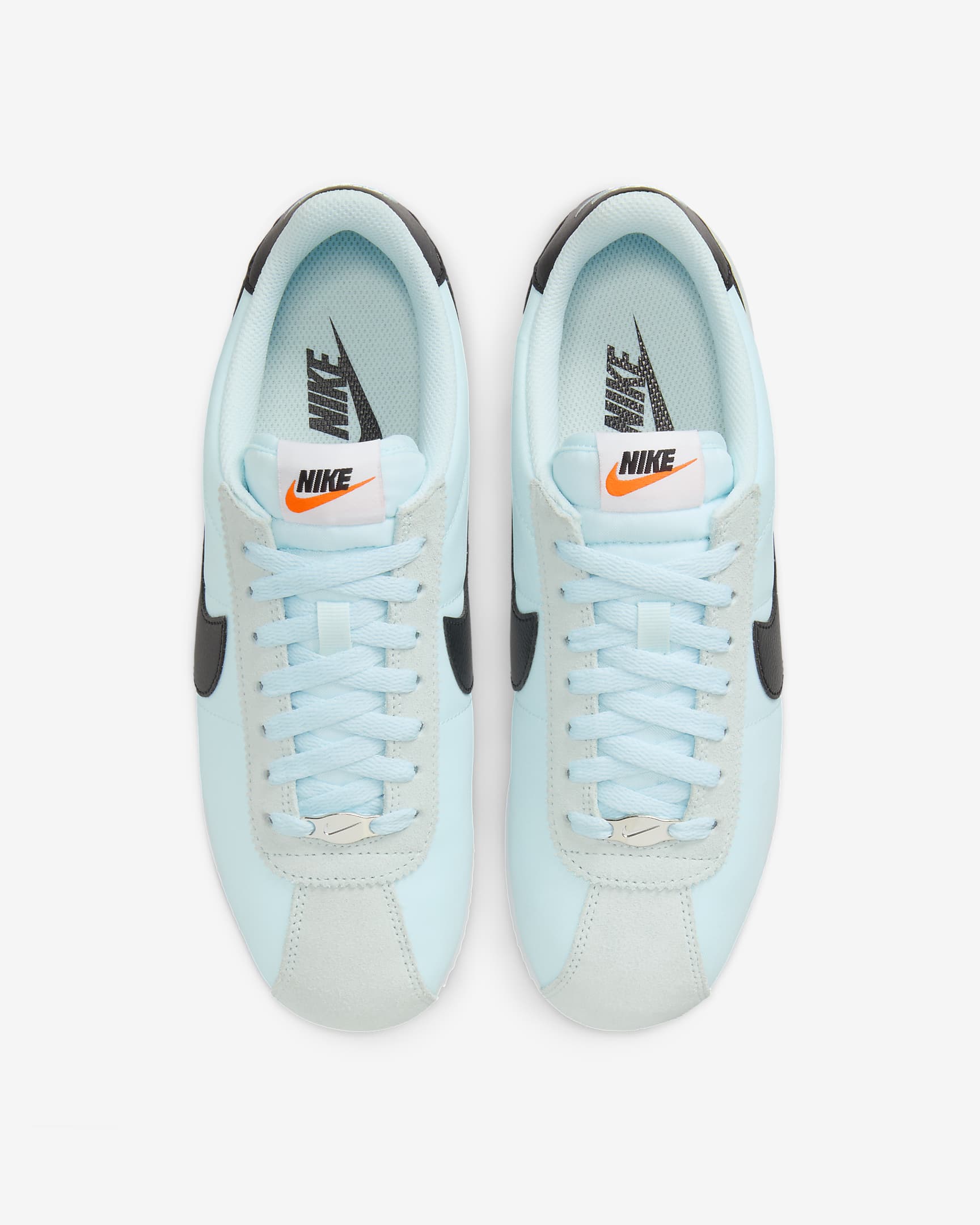 Nike Cortez Textile Shoes - Glacier Blue/White/Safety Orange/Black