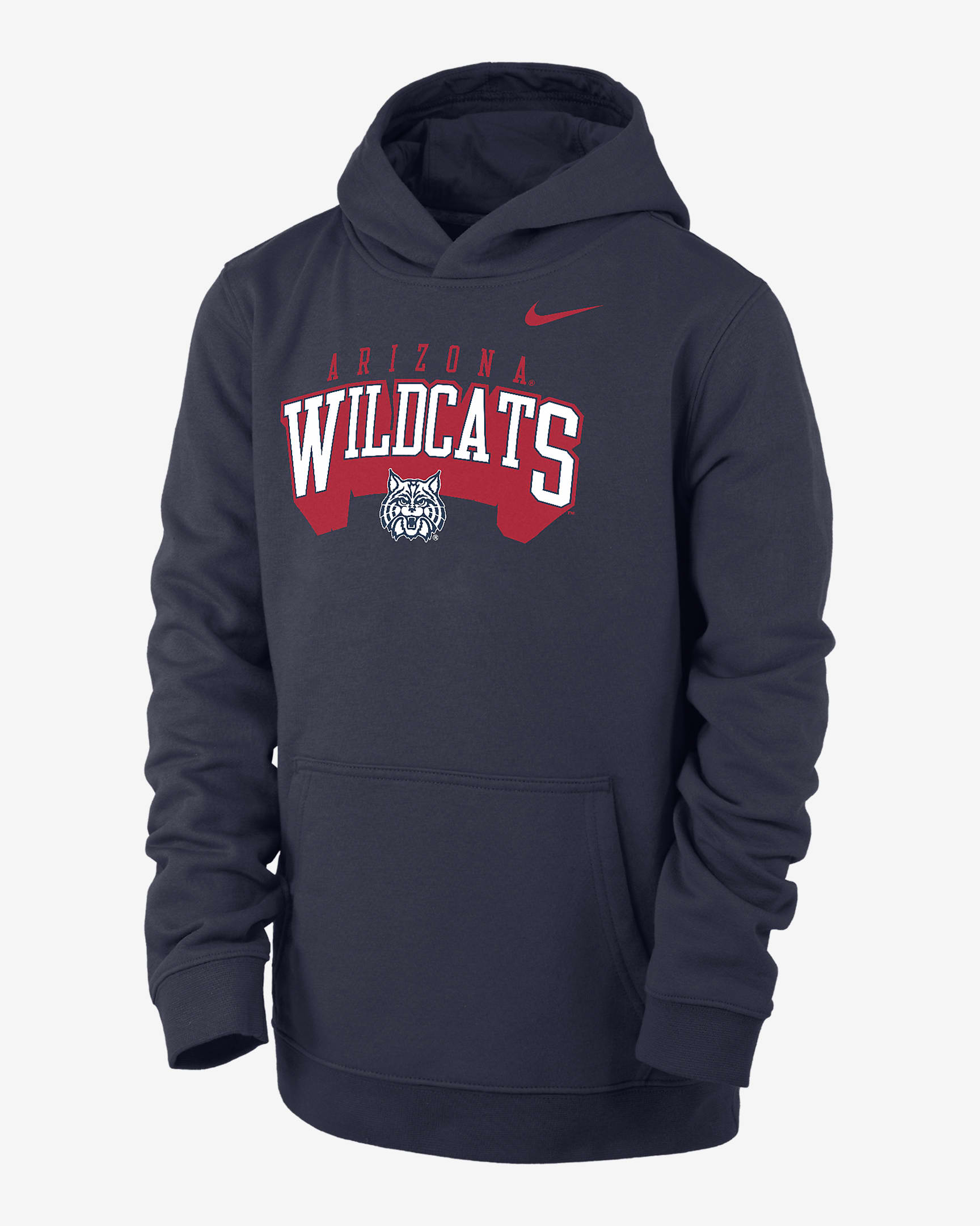 Arizona Club Fleece Big Kids' (Boys') Nike College Pullover Hoodie - Navy