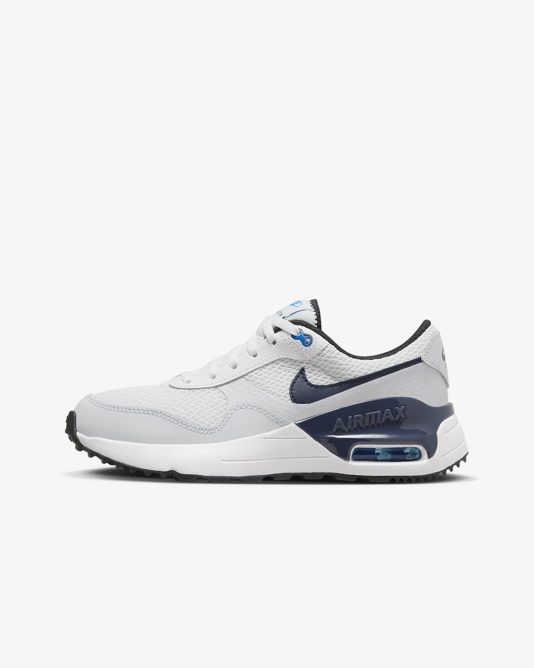 Nike Air Max SYSTM Older Kids' Shoes - White/Football Grey/Photo Blue/Thunder Blue