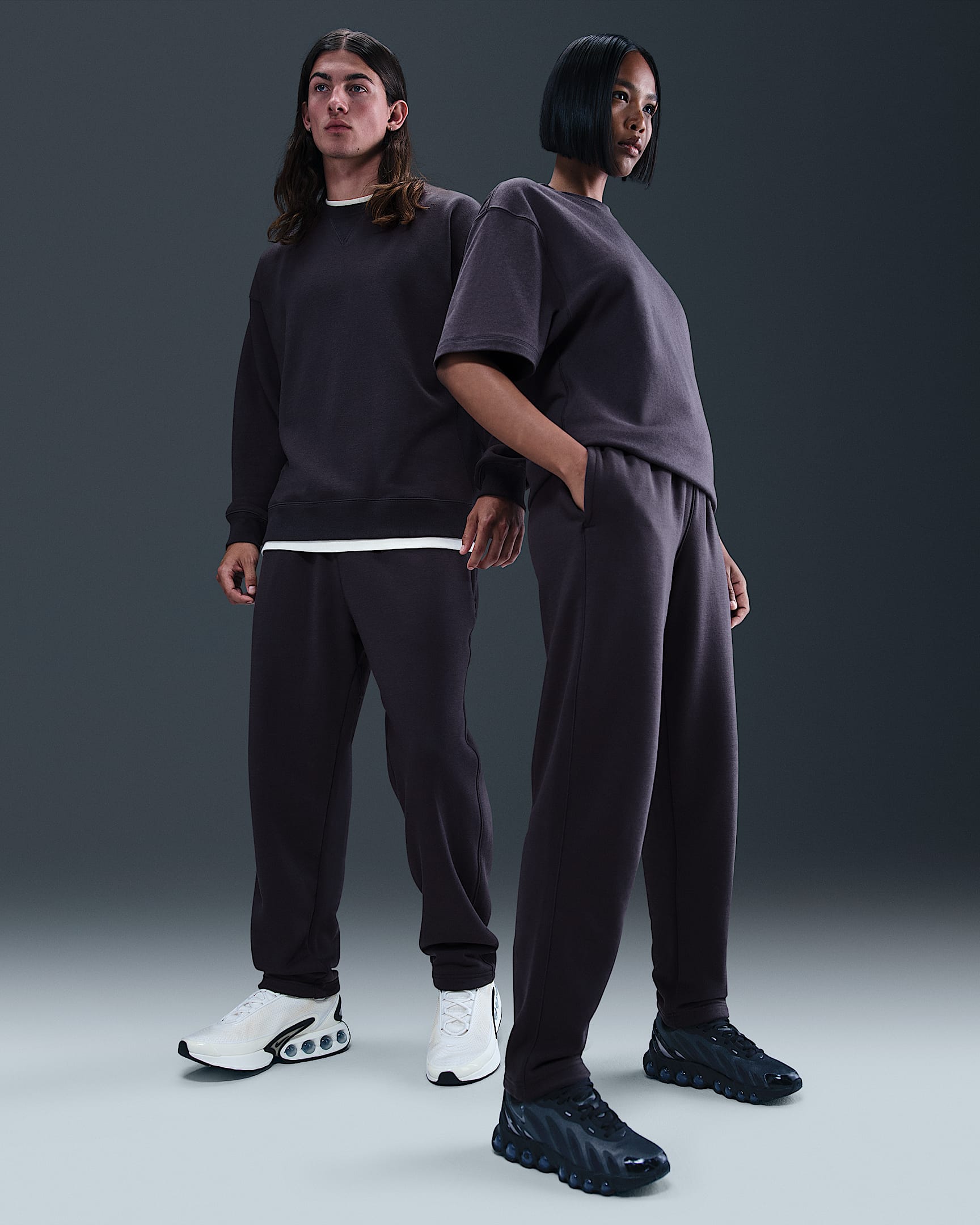 Nike Wool Classics Open-Hem Fleece Pants - Cave Purple
