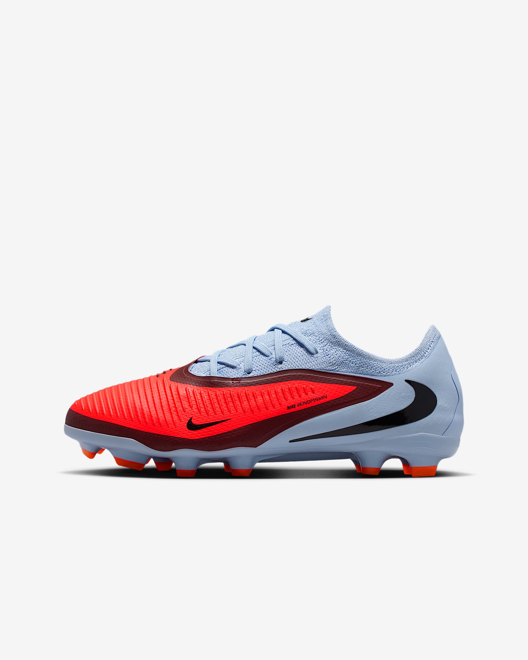 Nike Jr. Phantom 6 Low Pro Multi-Ground Soccer Cleats - Royal Tint/Black/Bright Crimson