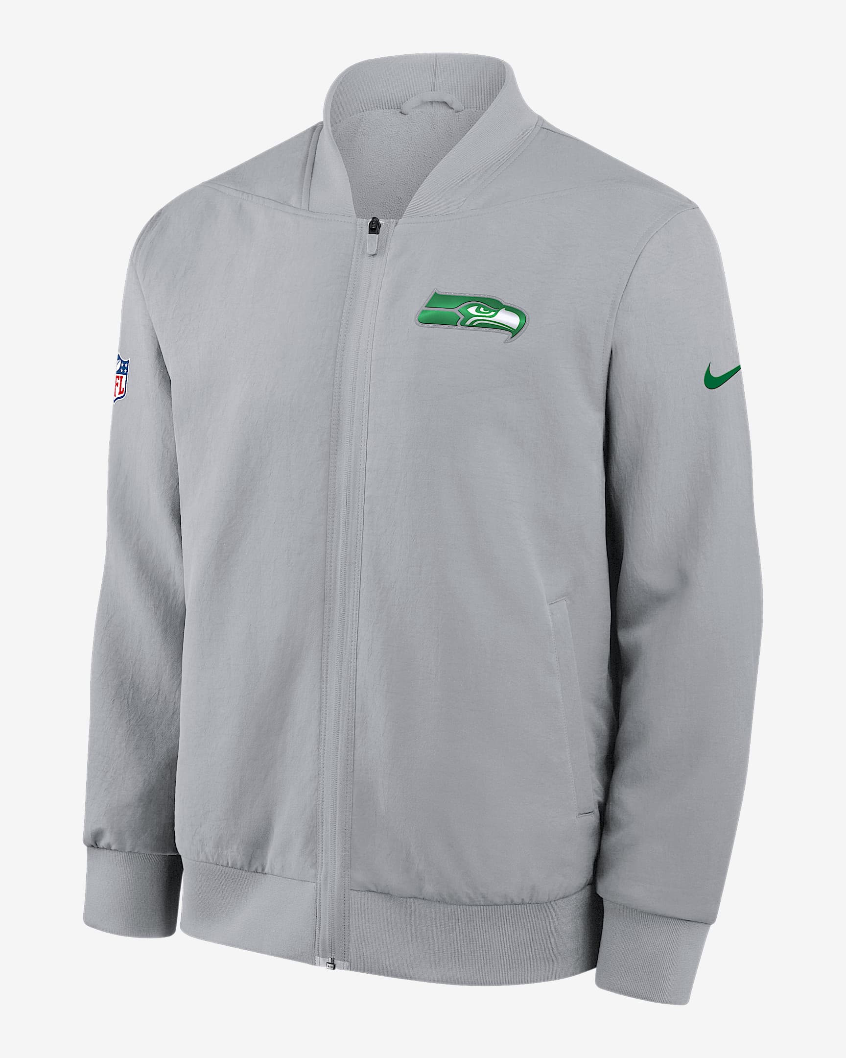 Seattle Seahawks Rivalries Collection Sideline Men's Nike NFL Full-Zip Bomber Jacket - Grey