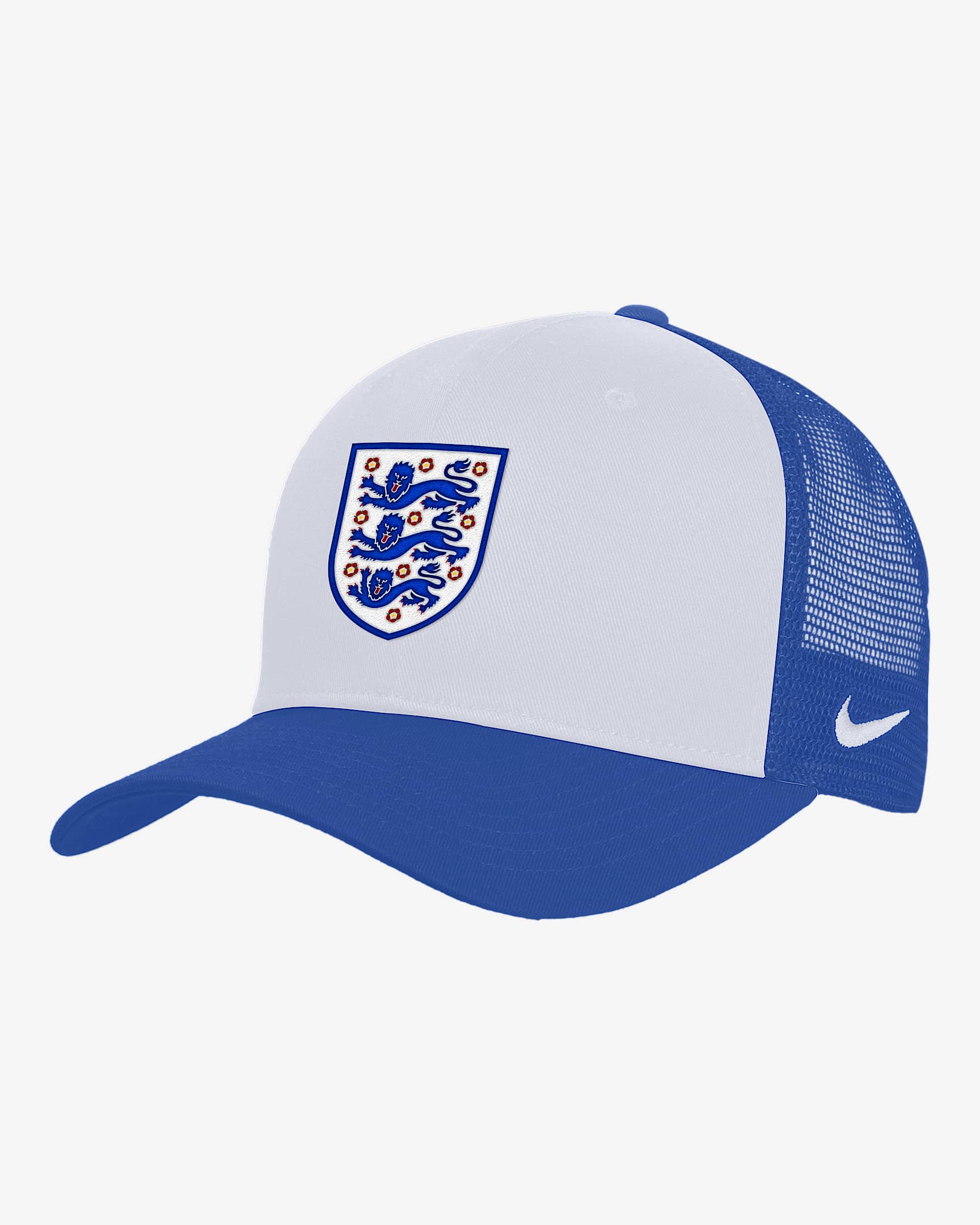 England Rise Nike Soccer Structured Adjustable Trucker Cap - White