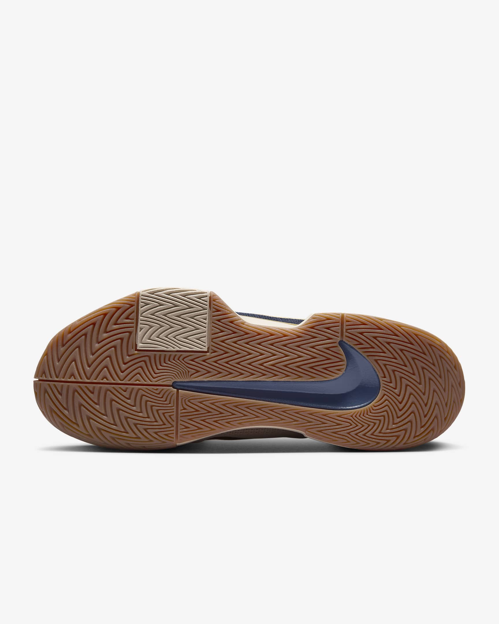 Sapatilhas de ténis para piso duro Nike GP Challenge Pro Premium para homem - Sanddrift/Dourado metalizado/Castanho Gum médio/Azul Thunder