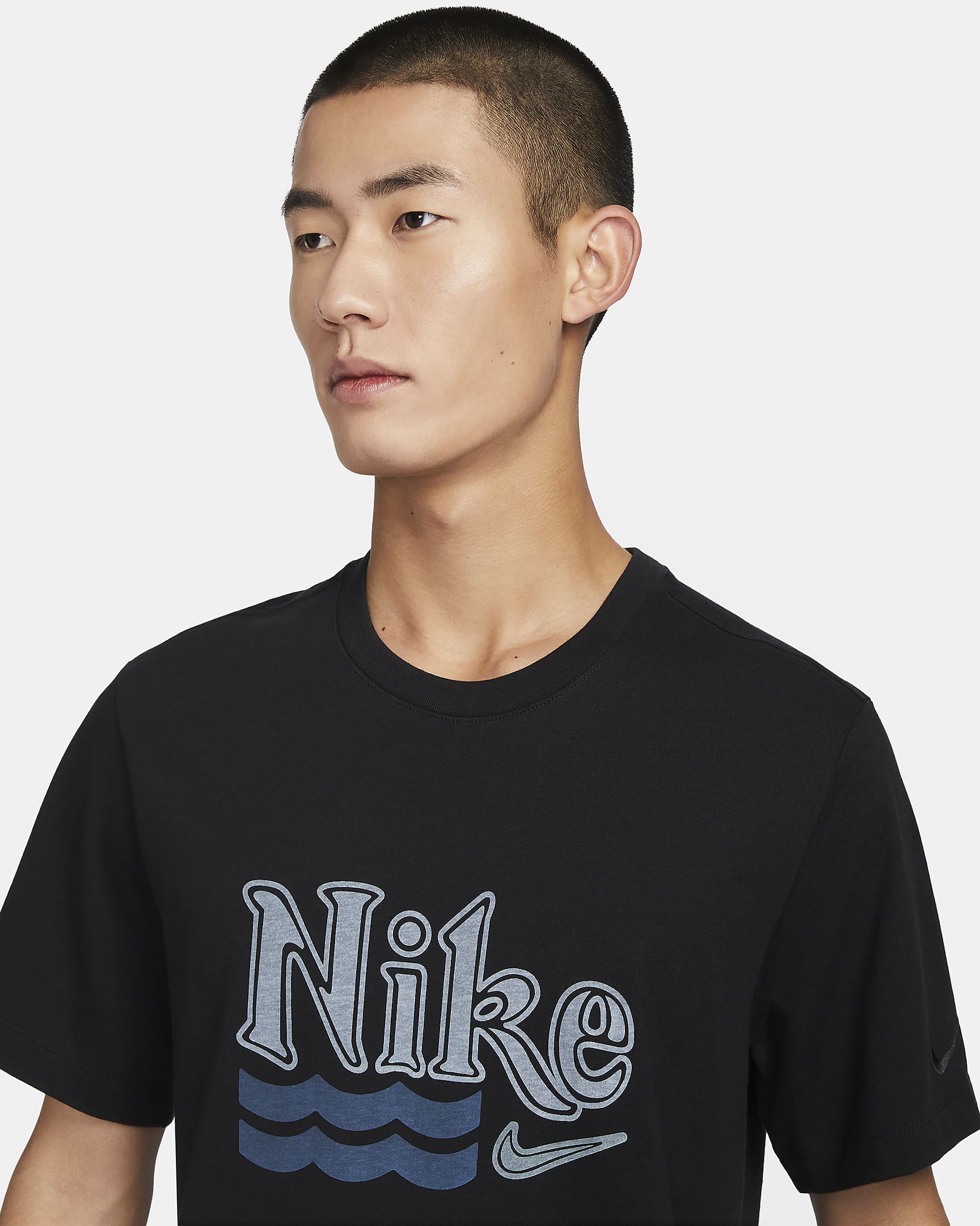 Nike Sportswear Men's T-Shirt - Black/Football Grey/Black