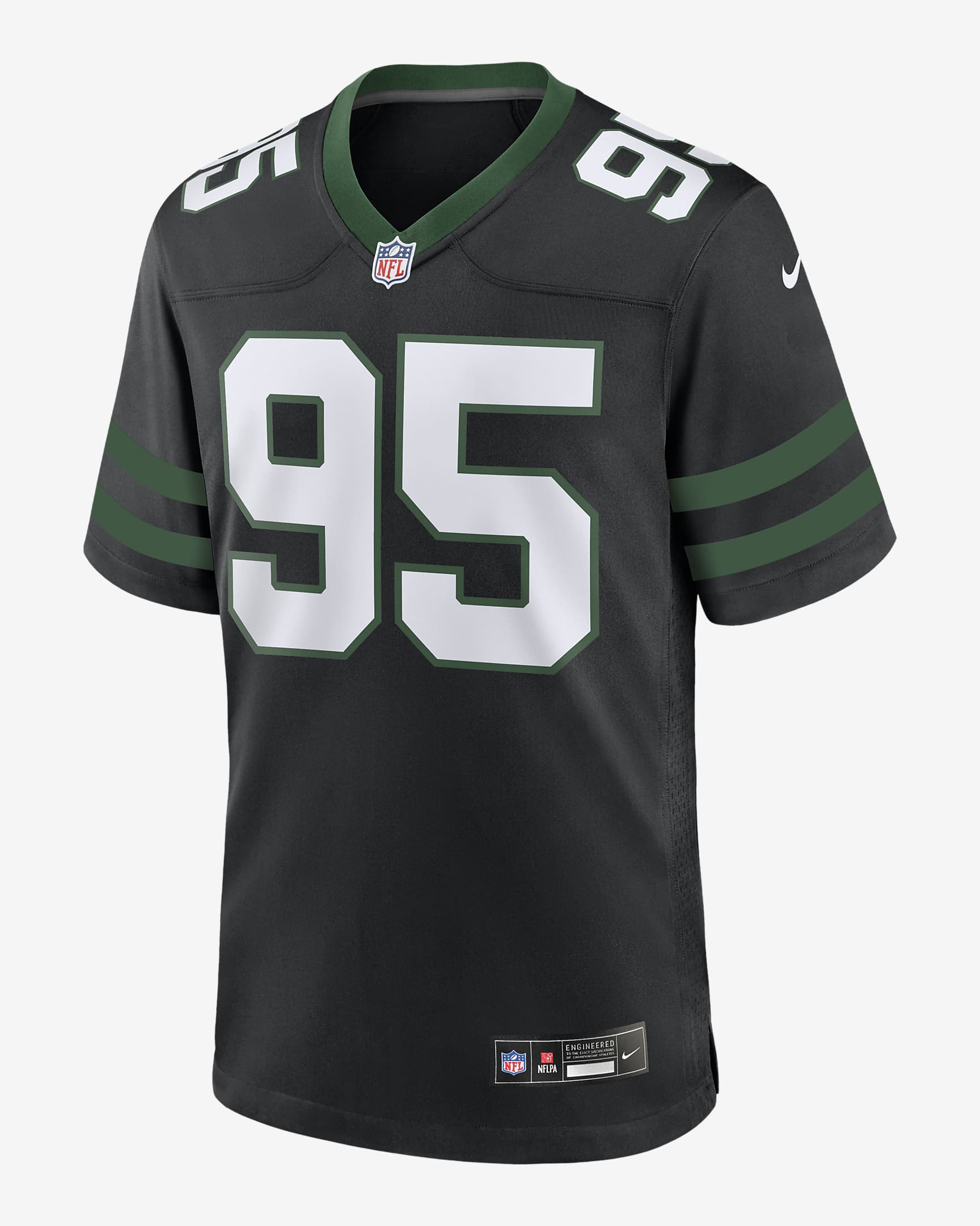 Jersey de fútbol americano Nike de la NFL Game para hombre Quinnen Williams New York Jets - Negro