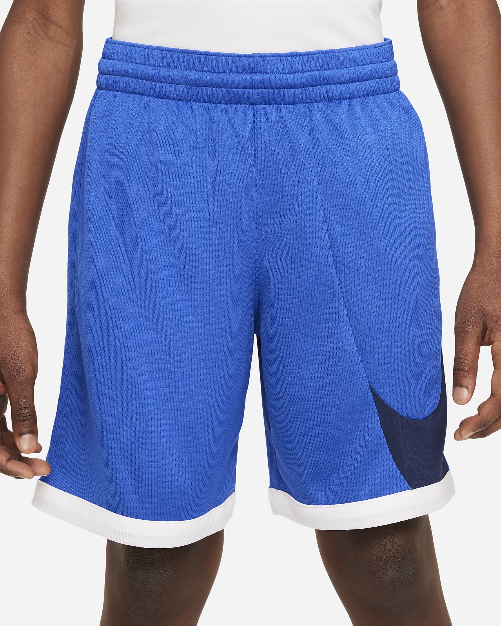 Nike Dri-FIT Big Kids' (Boys') Basketball Shorts - Game Royal/White/White/Midnight Navy