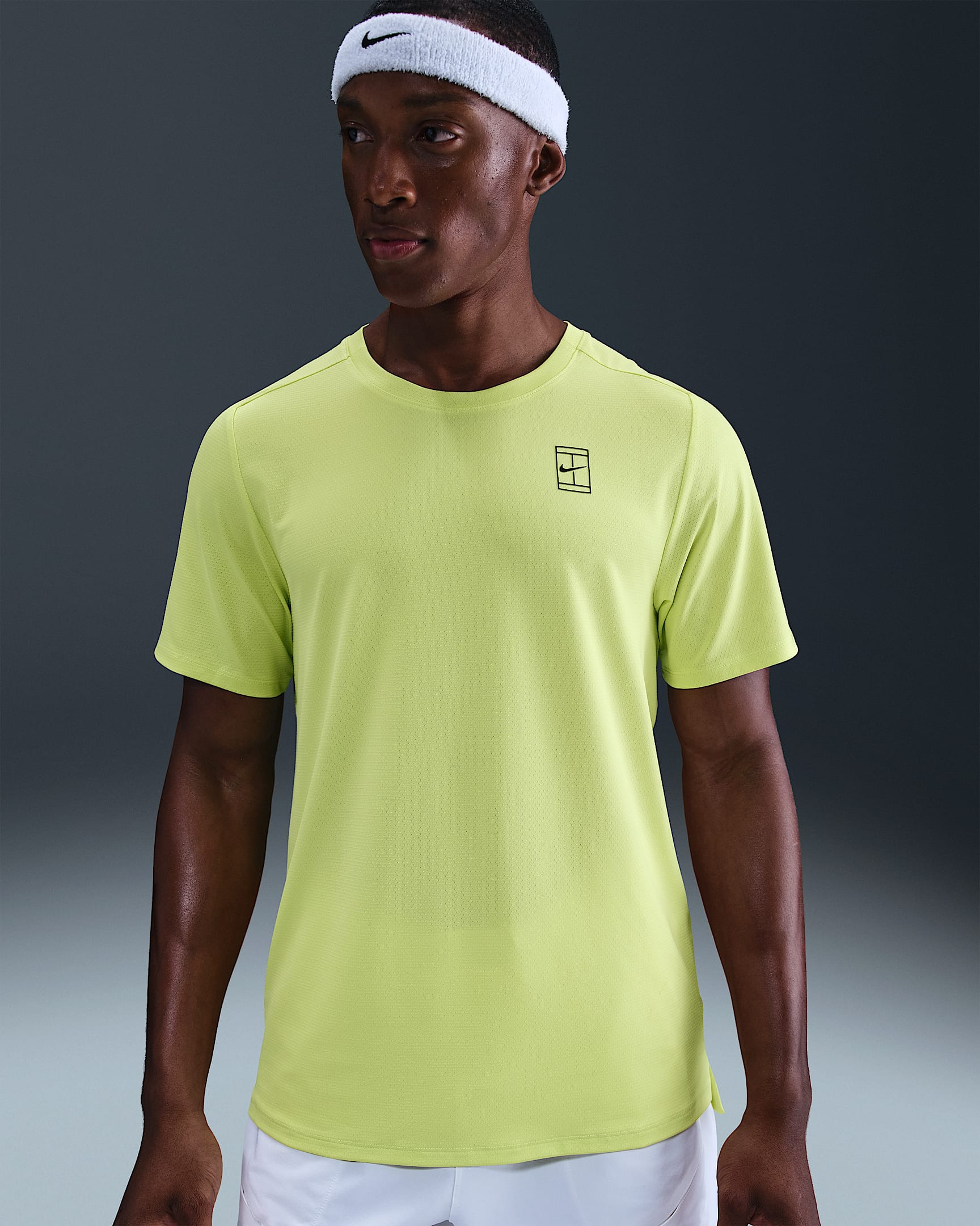 NikeCourt Advantage Men's Dri-FIT Tennis Top - Light Lemon Twist