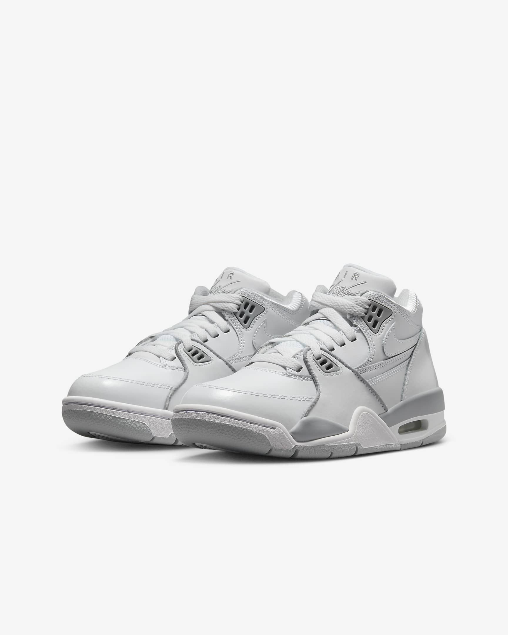 Chaussure Nike Air Flight 89 pour ado - Blanc/Neutral Grey/Blanc