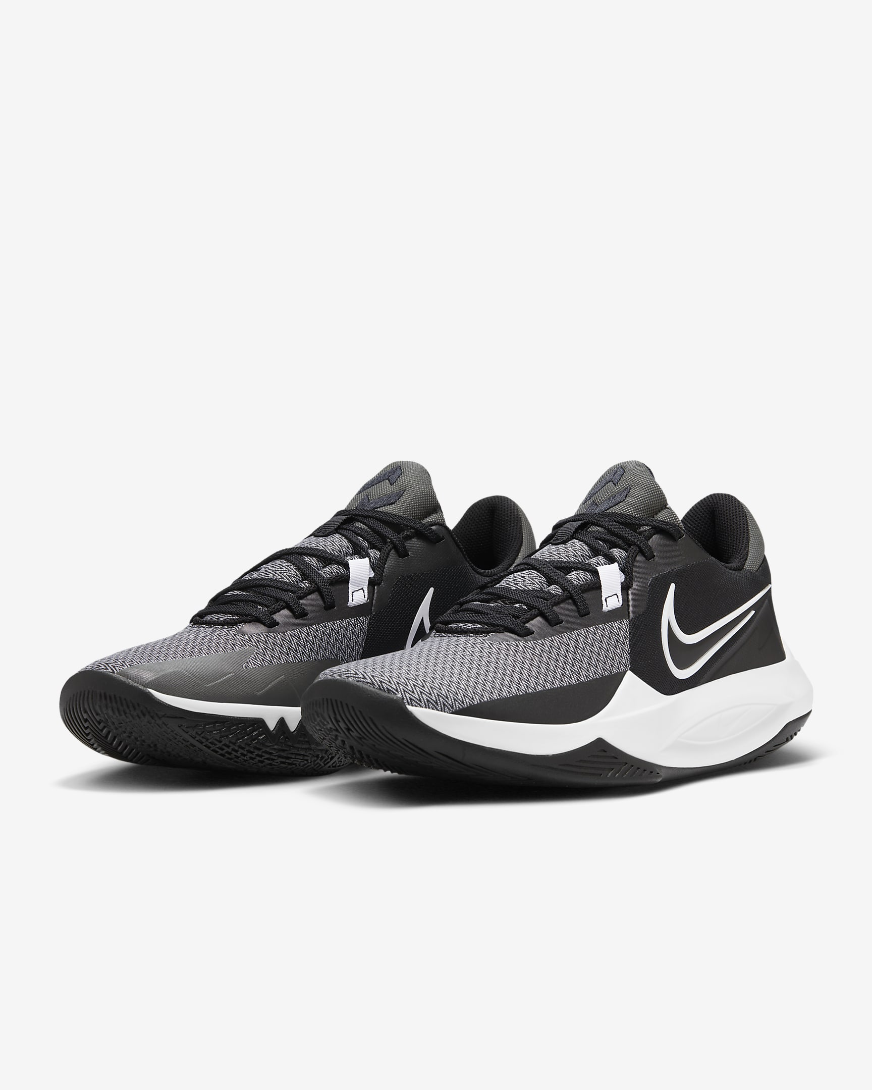 Nike Precision 6 Basketball Shoes - Black/Iron Grey/White/White