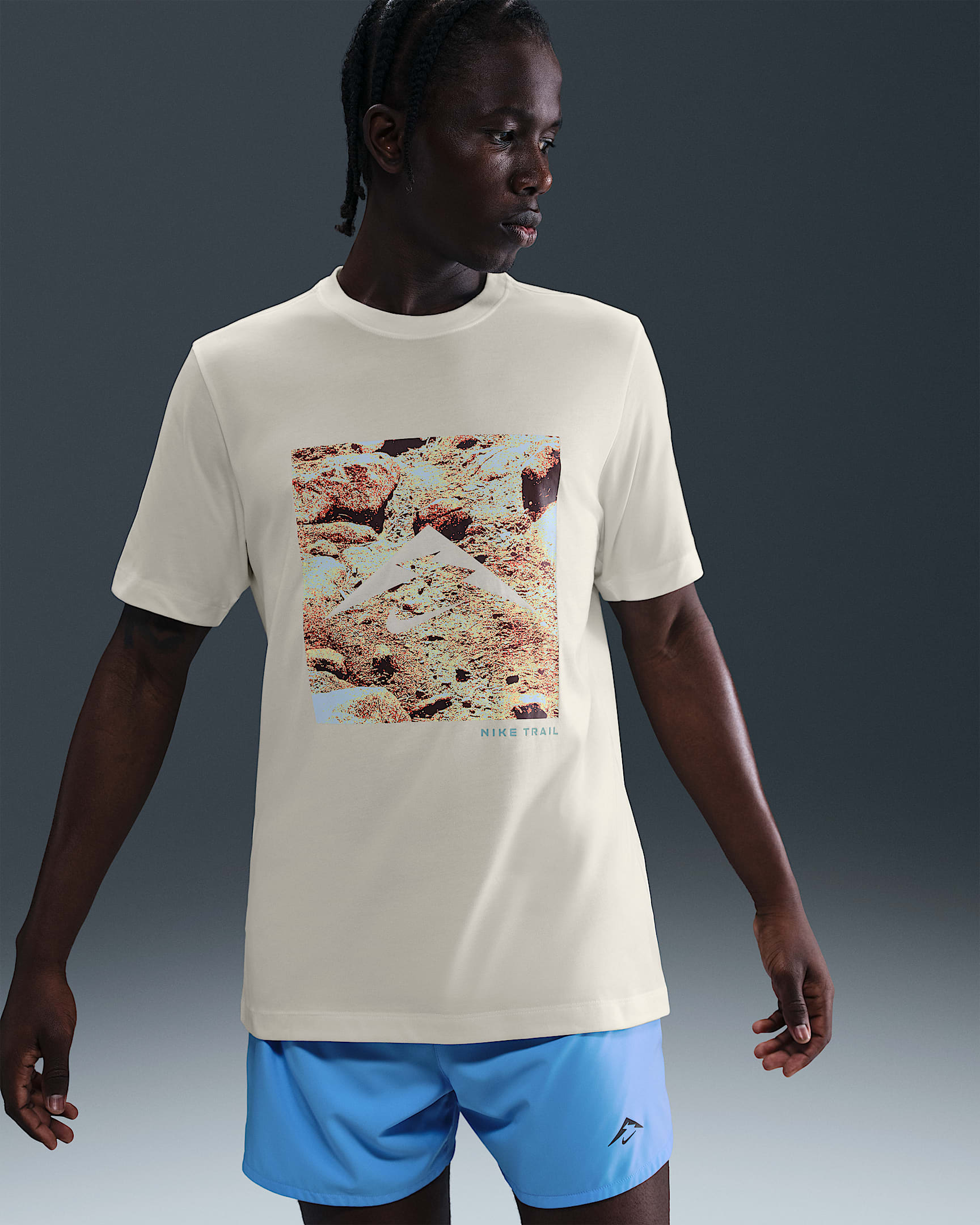 Nike Men's Dri-FIT Trail Running T-Shirt - Sail