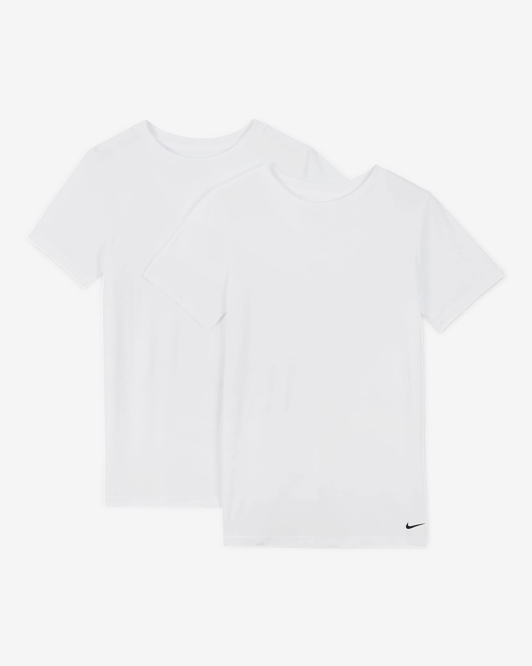 Camisetas interiores con cuello redondo para niños talla grande (paquete de 2) Nike - Blanco