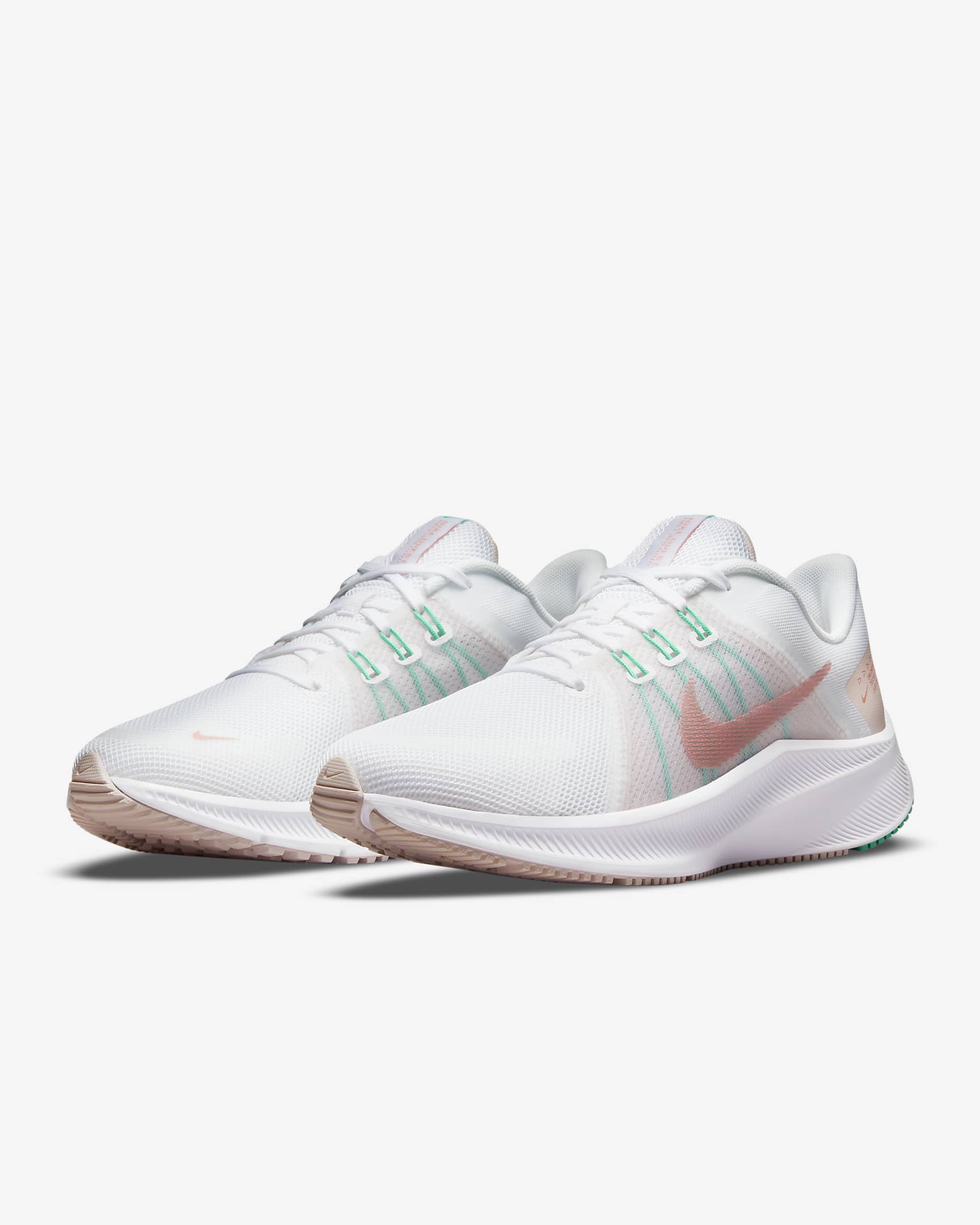 Nike Quest 4 Women's Road Running Shoes - White/Menta/Light Soft Pink/Pink Glaze