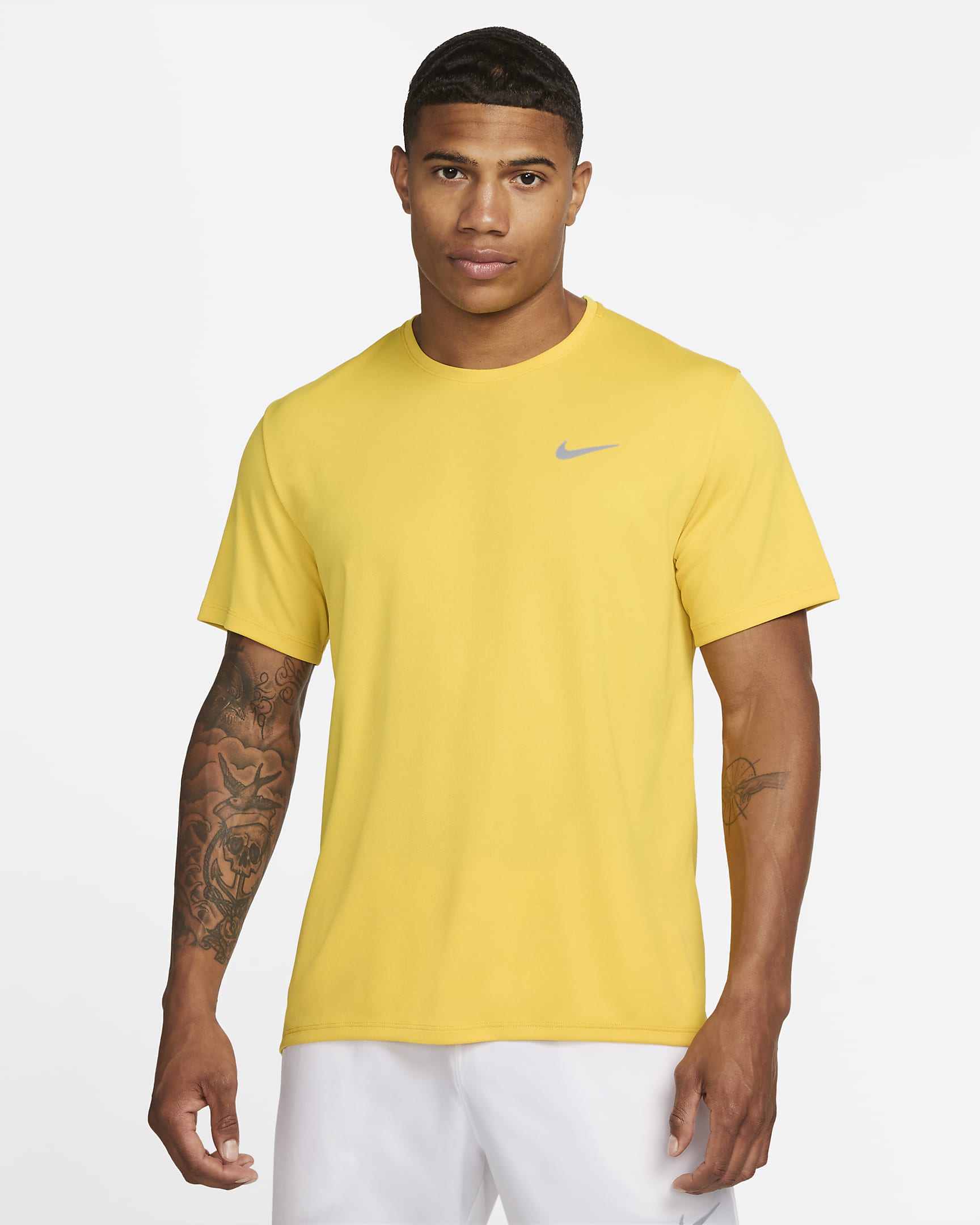 Nike Miler Mens Dri Fit Uv Short Sleeve Running Top Nike Uk 8050