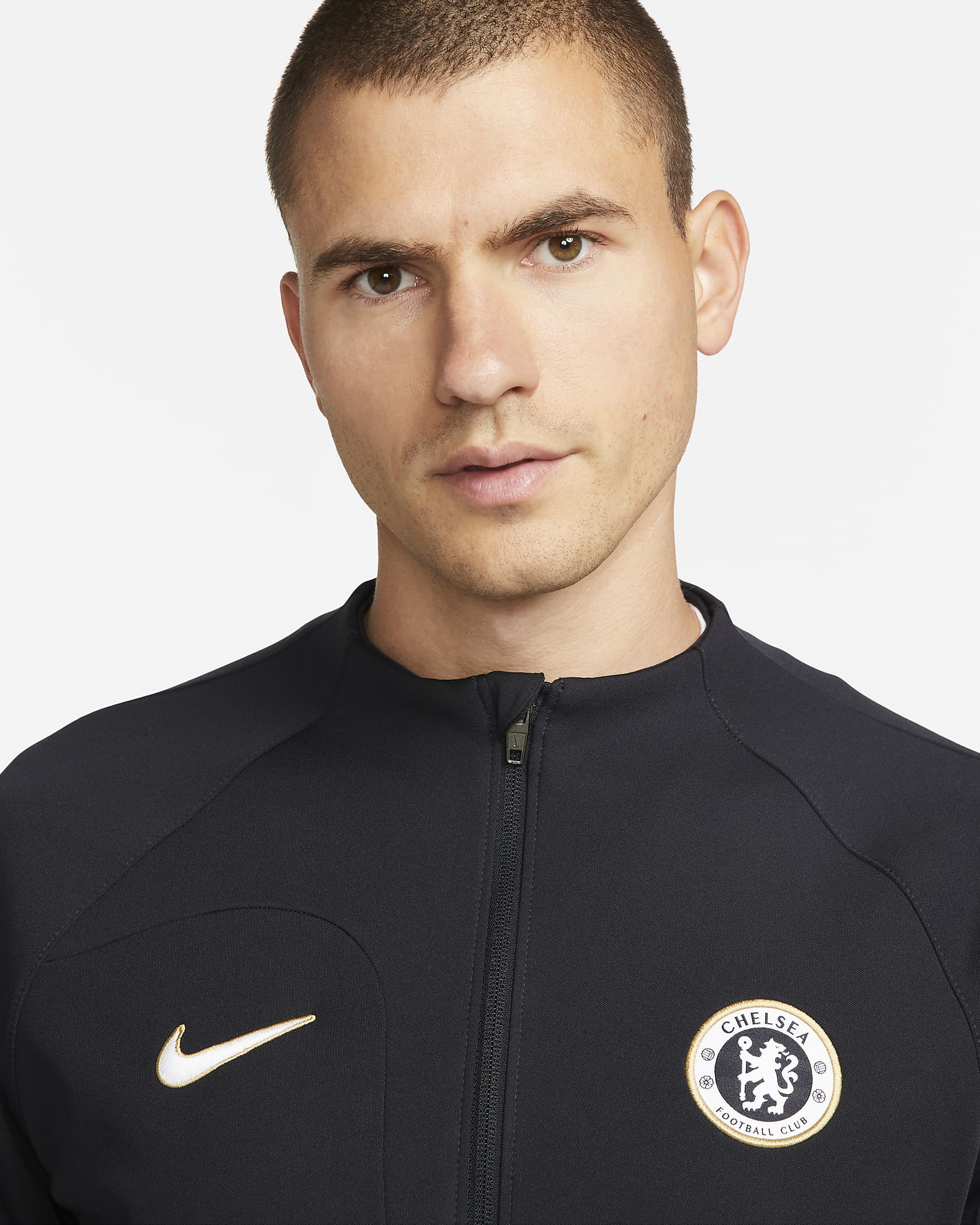 Chelsea FC Academy Pro Men's Nike Full-Zip Knit Soccer Jacket. Nike.com