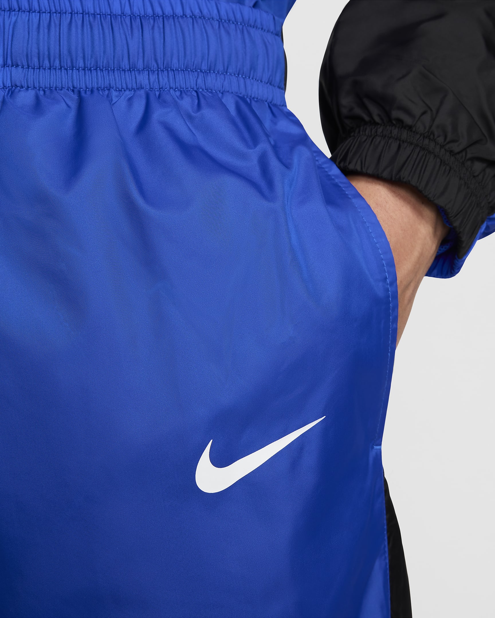 Fotbollstracksuit Inter Milan (hemmaställ) Nike i vävt material med huva för män - Lyon Blue/Svart/Vit