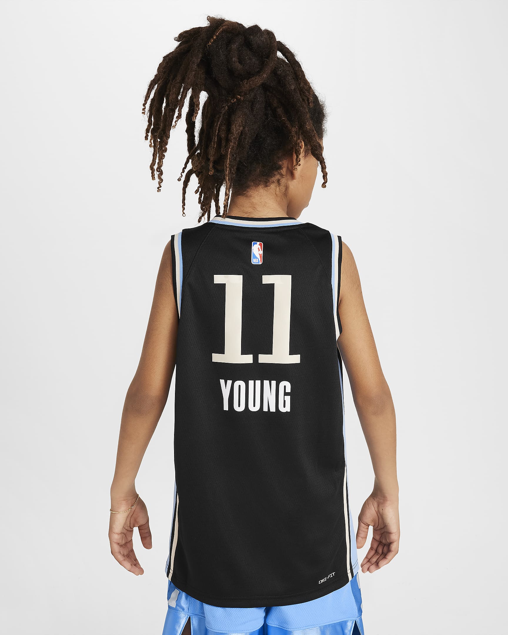 Trae Young Atlanta Hawks 2023/24 City Edition Older Kids' Nike Dri-FIT NBA Swingman Jersey - Black