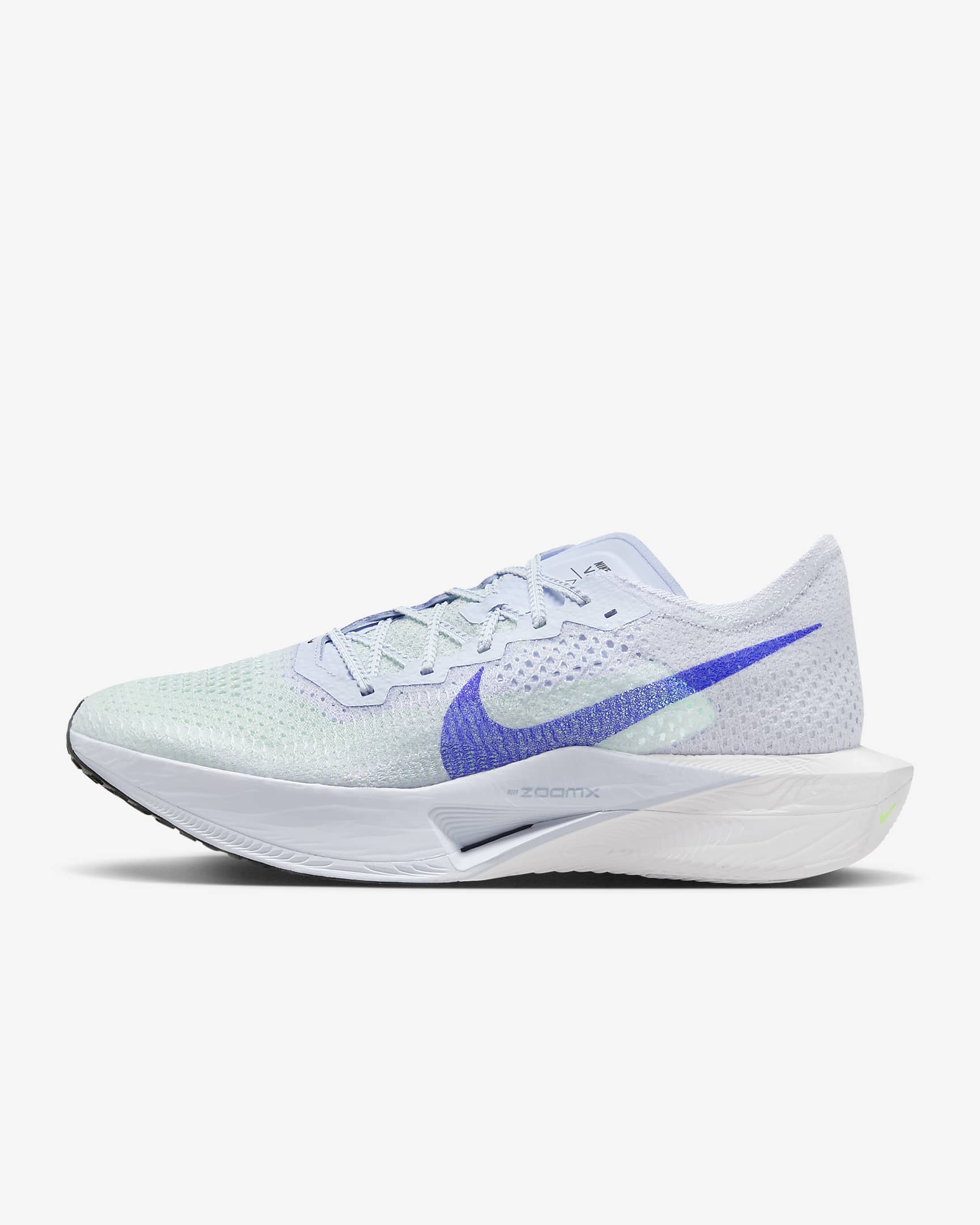 Nike Vaporfly 3 Men's Road Racing Shoes - Football Grey/Green Strike/Light Armoury Blue/Racer Blue