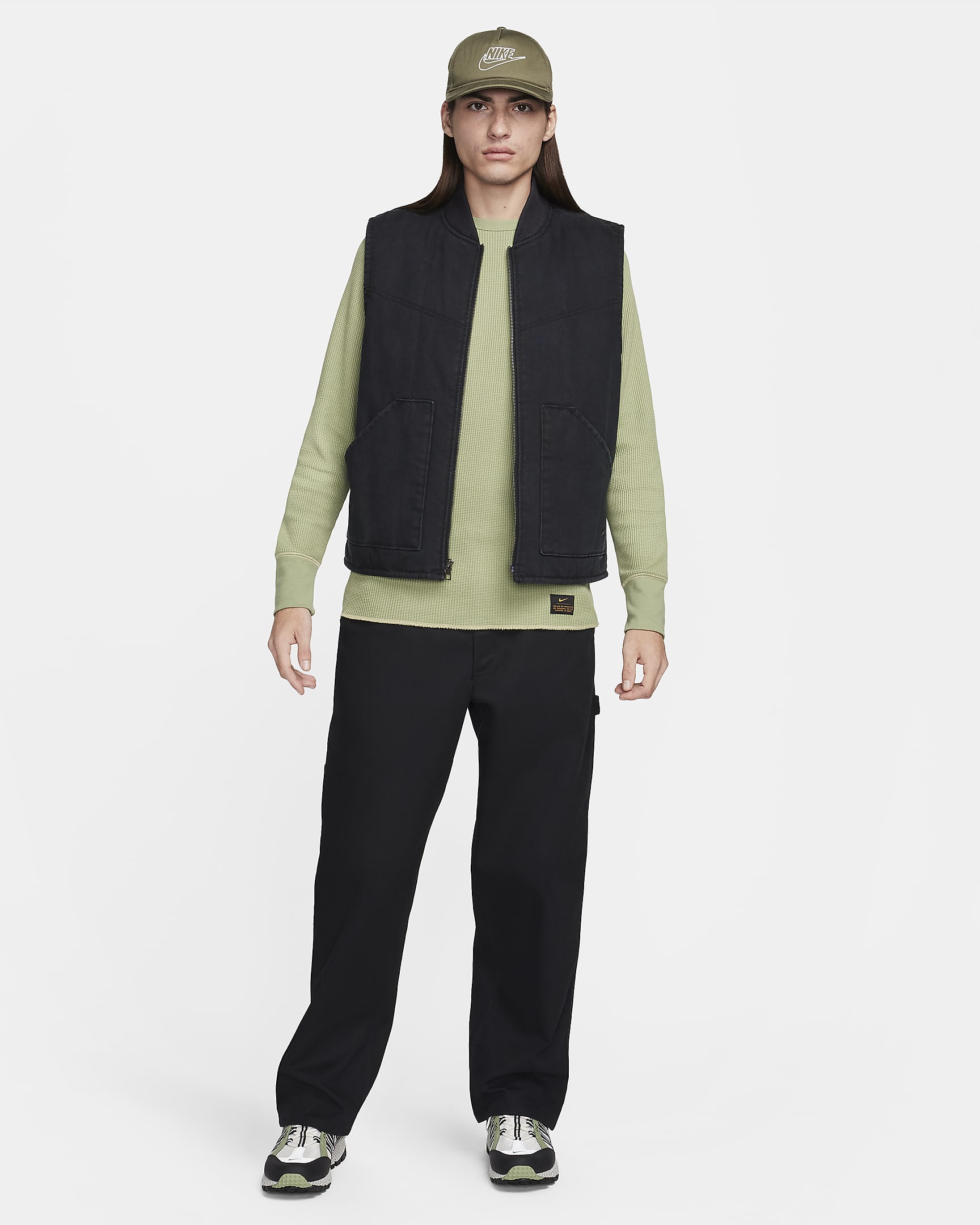 mens nike padded gilet
