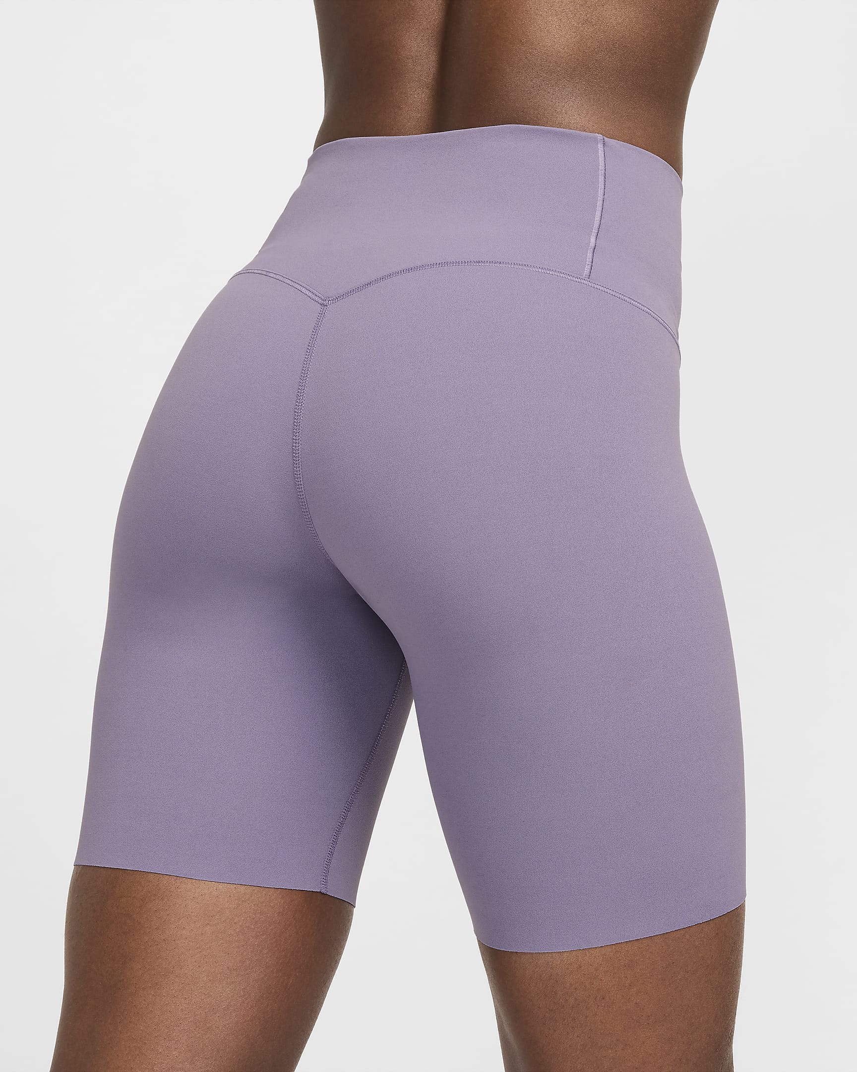 Shorts de ciclista de cintura alta de 20 cm con soporte suave para mujer Nike Zenvy - Alba/Negro