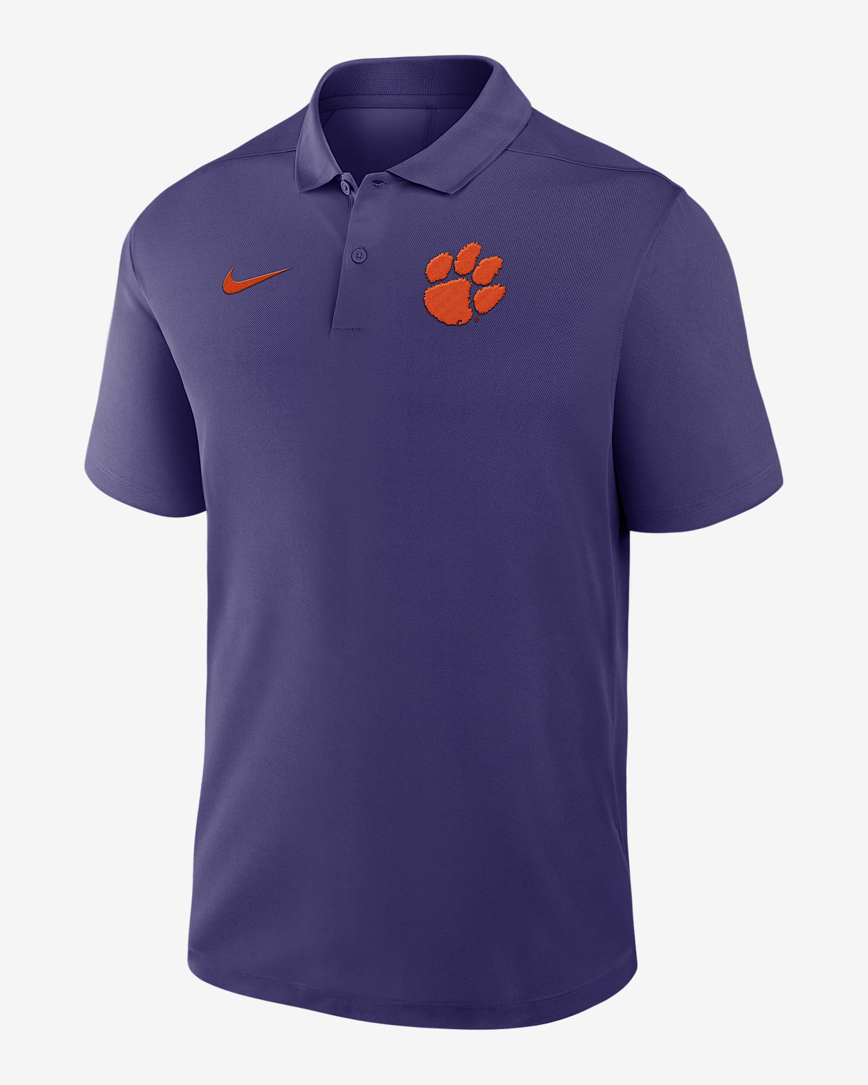 Clemson Primetime Victory Primary Logo Men's Nike Dri-FIT College Polo - Purple