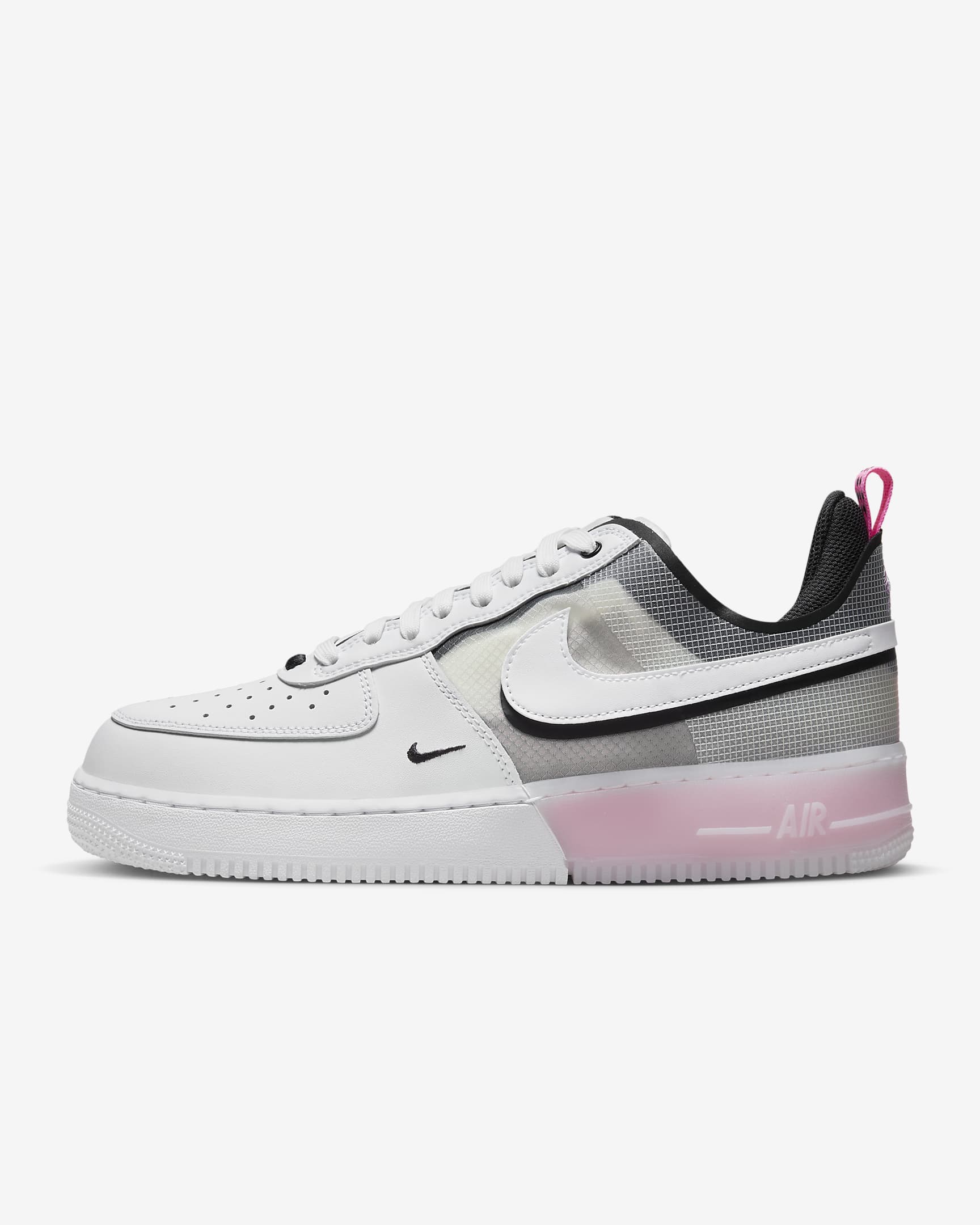 Nike Air Force 1 React Men's Shoes - White/Black/Pink Spell/White