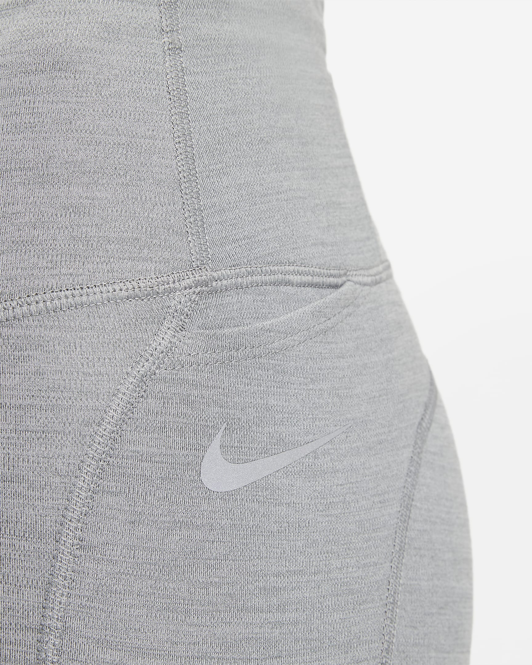 Γυναικείο κολάν crop μεσαίου ύψους για τρέξιμο Nike Fast - Smoke Grey/Heather