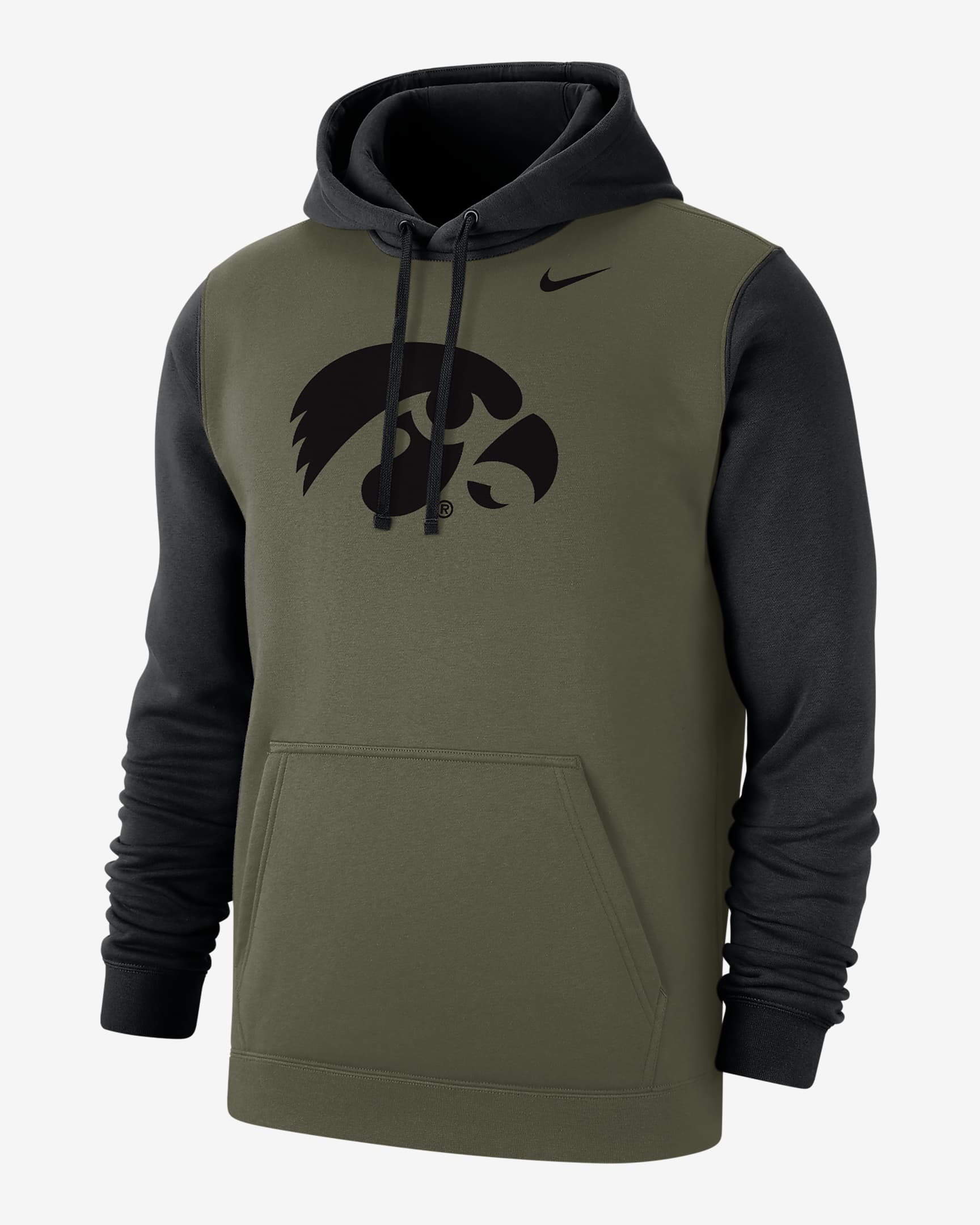 Iowa Olive Pack Men's Nike College Hoodie - Olive