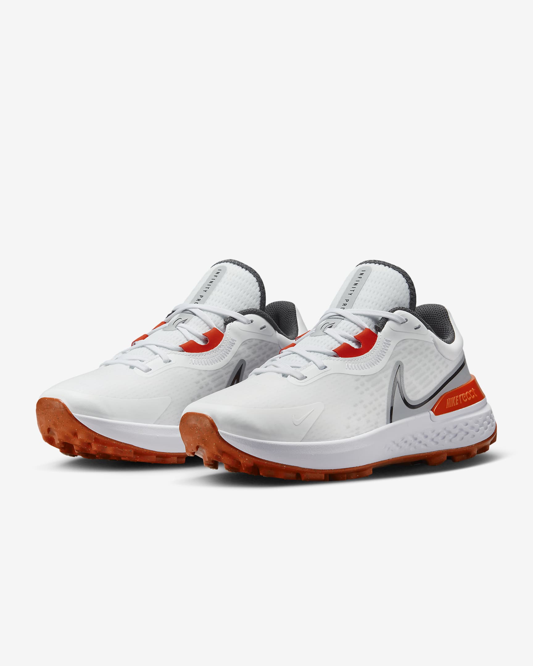 Nike Infinity Pro 2 Men's Golf Shoes (Wide) - White/Wolf Grey/Picante Red/Black