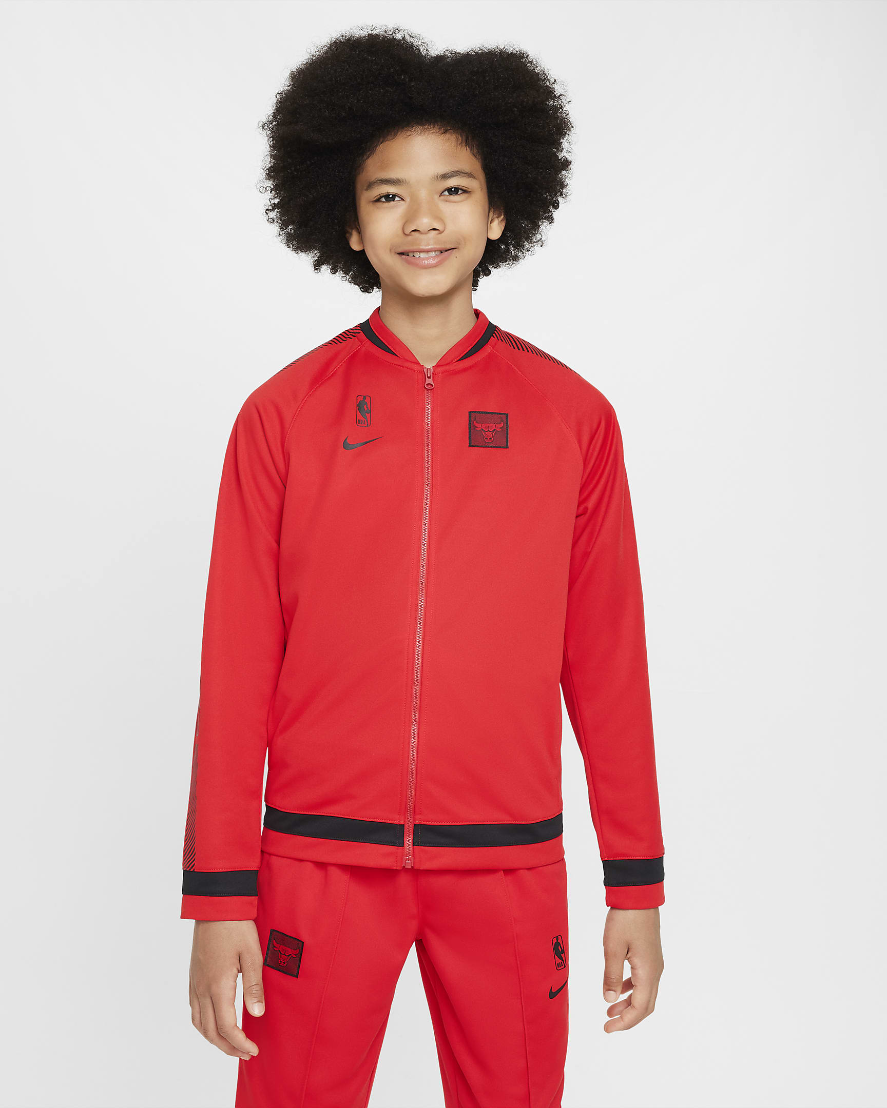 Chicago Bulls Starting 5 Courtside Older Kids' Nike Dri-FIT NBA Tracksuit - University Red