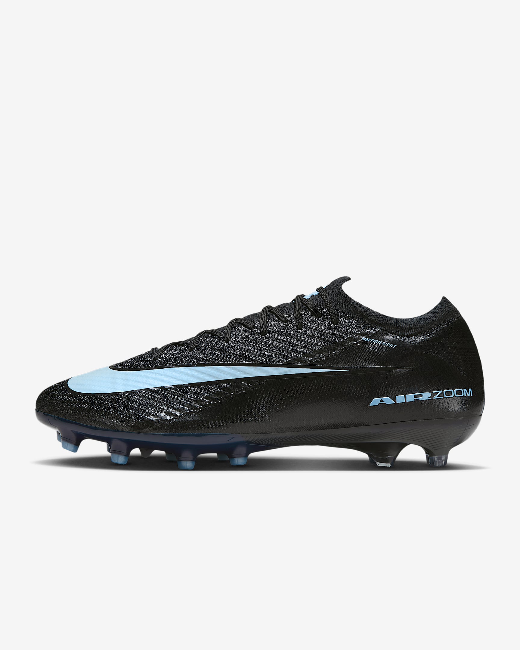 Nike Mercurial Vapor 16 Elite Artificial-Grass Low-Top Soccer Cleats - Black/Ice Blue