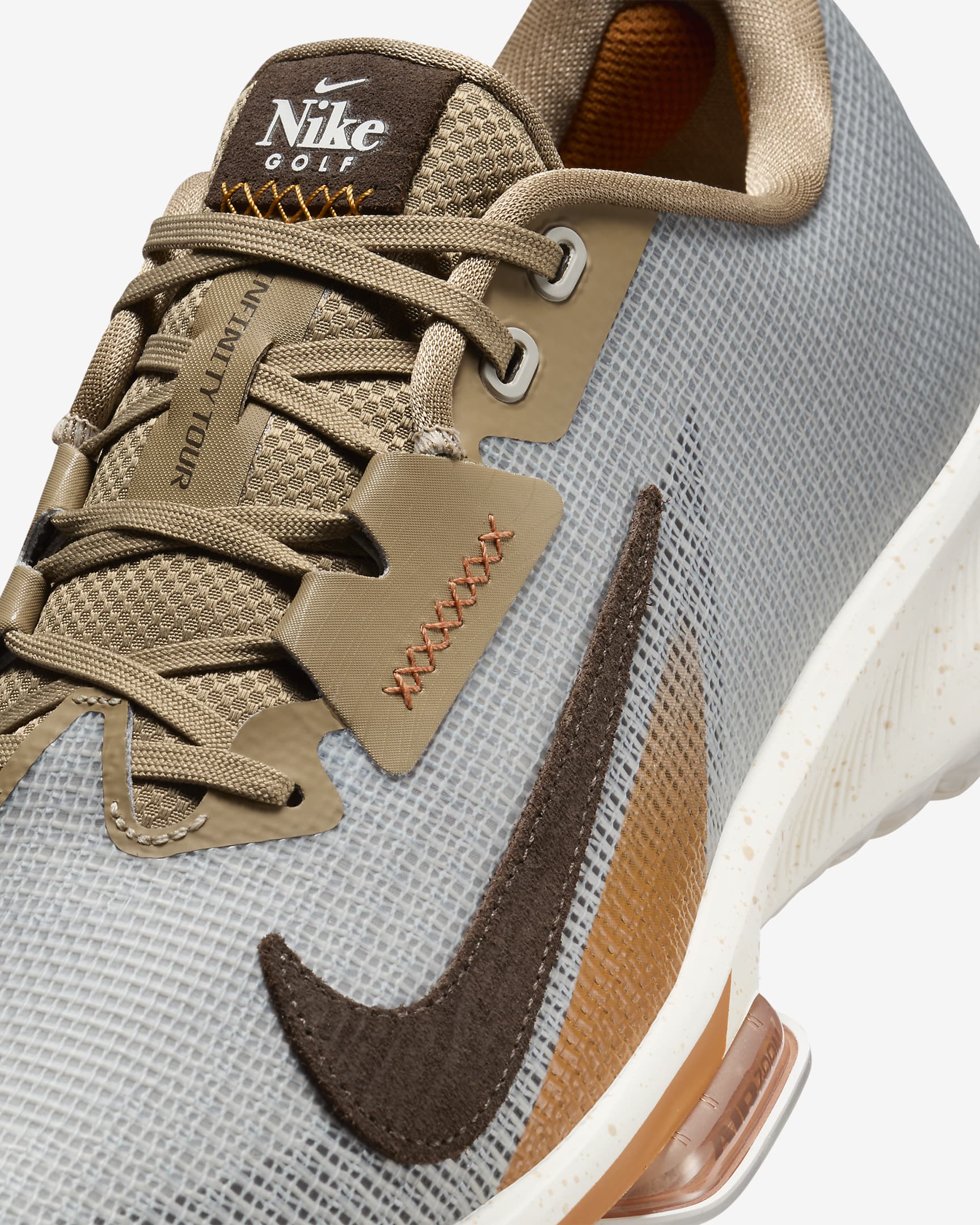 Nike Air Zoom Infinity Tour NRG Golf Shoes (Wide) - Light Iron Ore/Sail/Khaki/Baroque Brown