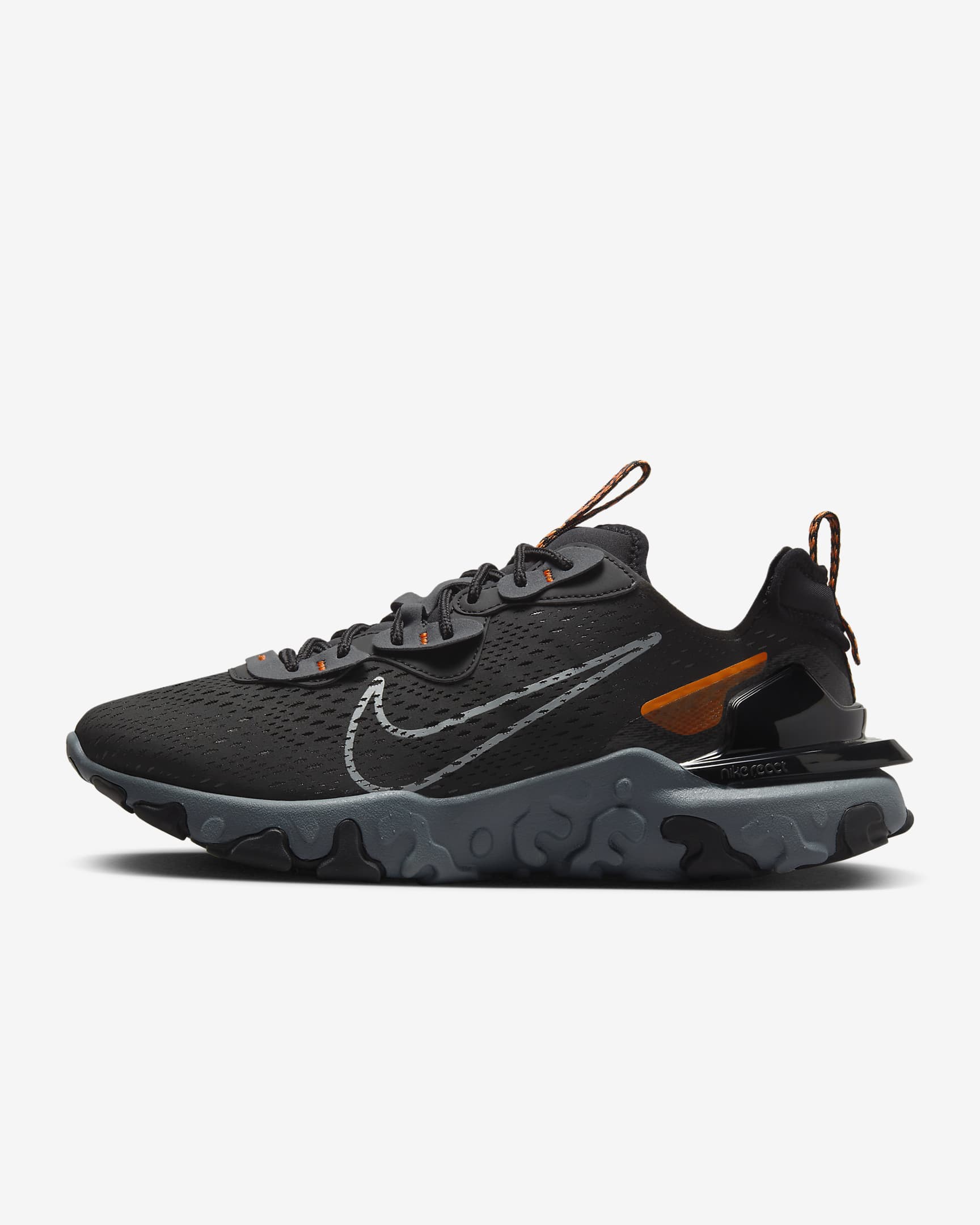 Nike React Vision herenschoenen - Zwart/Safety Orange/Anthracite/Cool Grey