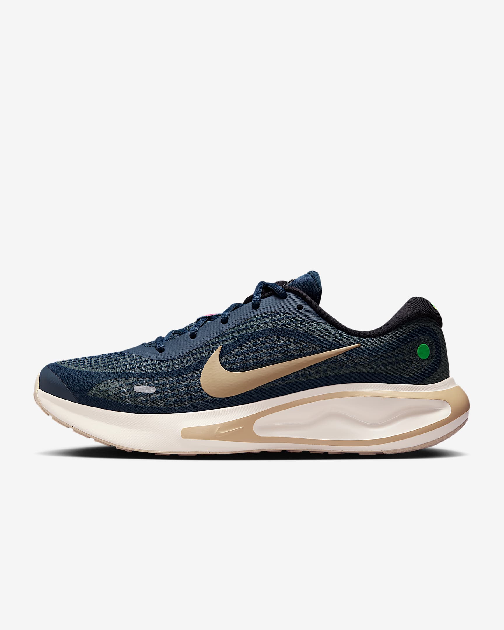 Tenis de correr en pavimento para hombre Nike Journey Run - Azul marino militar/Verde strike/Marfil pálido/Caqui desierto