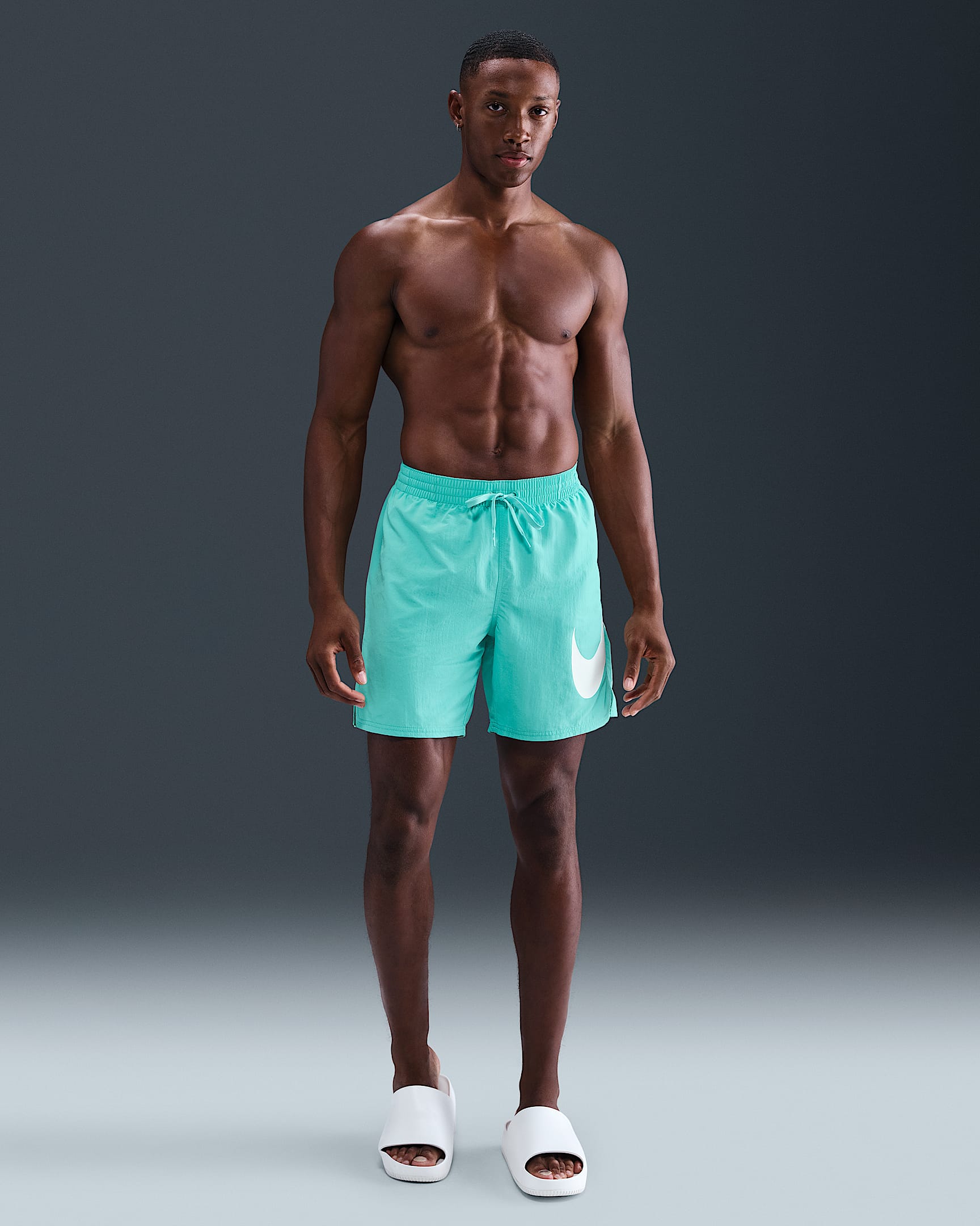 Nike Swim Breaker Men's 7" Fully Lined Volley Shorts - Bleached Turquoise